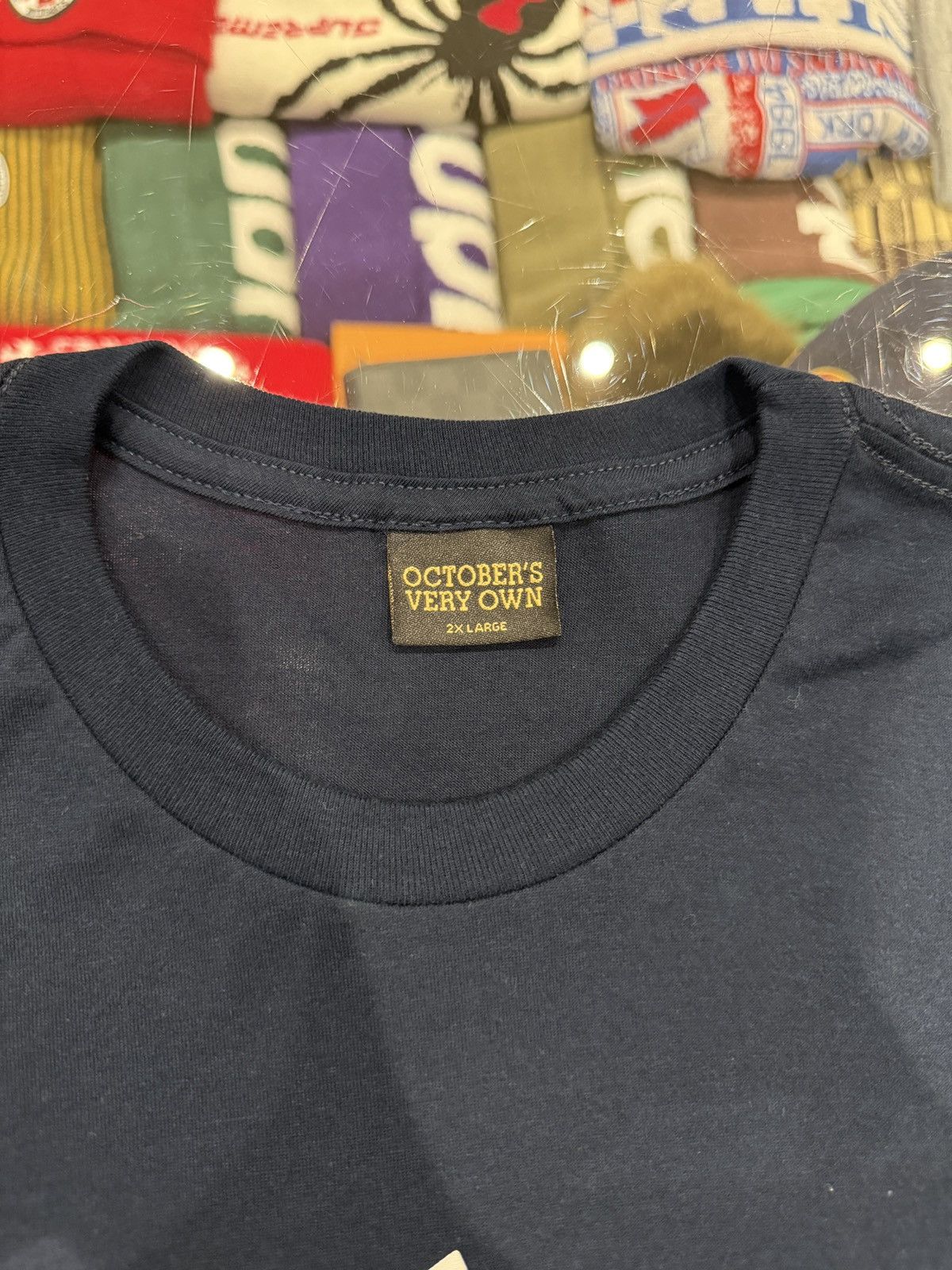 October's Very Own OVO OG Owl USA Flag Shirt Navy Size: XXL Size US XXL / EU 58 / 5 - 4 Thumbnail