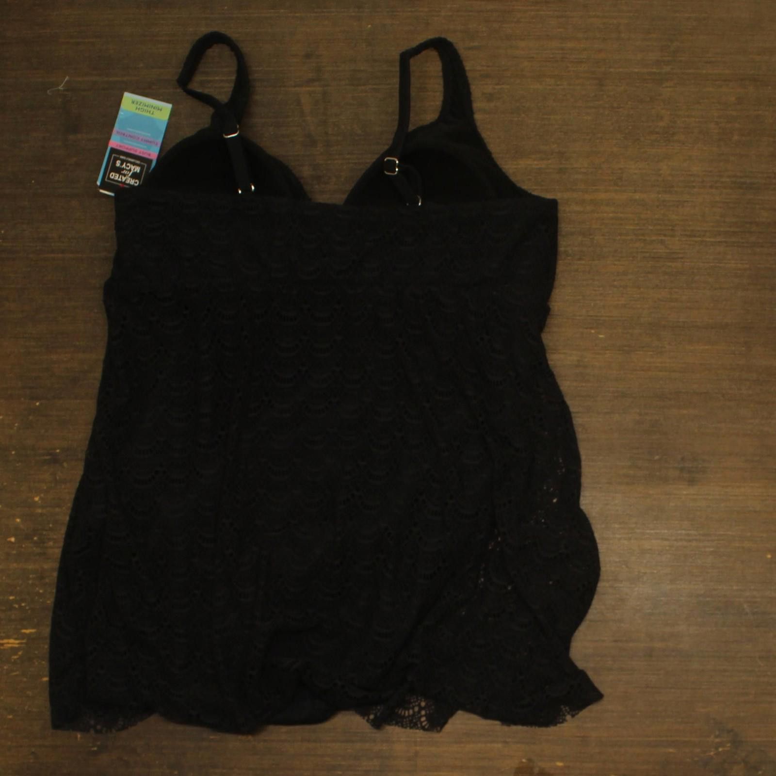 Other Nwt Swim Solutions Lace Swimdress One Piece Swim Black 22w Size ONE SIZE - 2 Thumbnail
