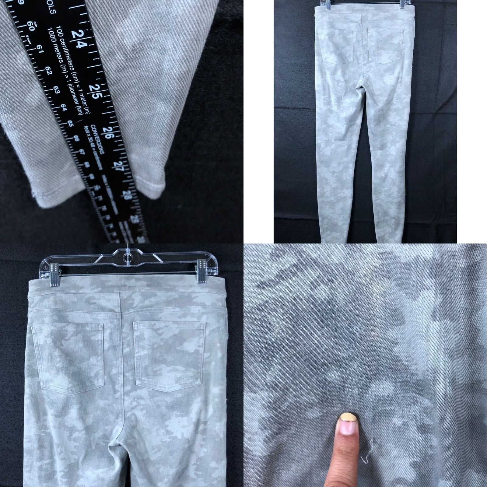 Spanx Spanx Womens Pants Gray Camouflage Pull On High Rise Skinny Jeggings L Cap Stretch Casual Workwear Size 36" / US 14 / IT 50 - 8 Thumbnail
