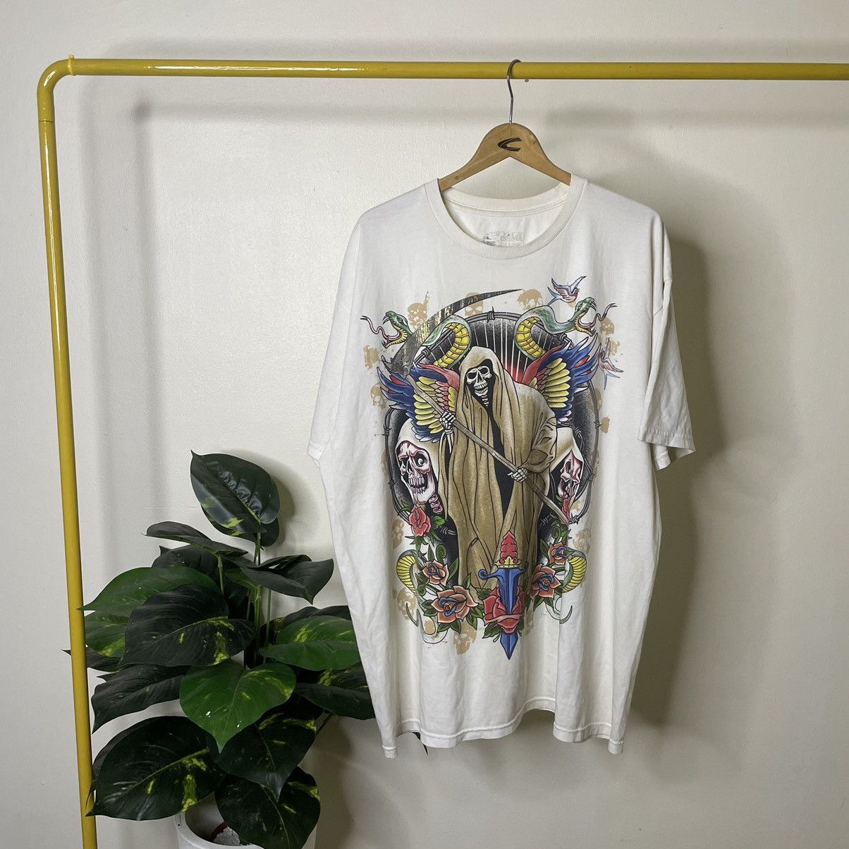 Affliction × Ed Hardy × Nike Y2K Nike Skulls Affliction Ed Hardy Style T Shirt Size US XXL / EU 58 / 5 - 1 Thumbnail