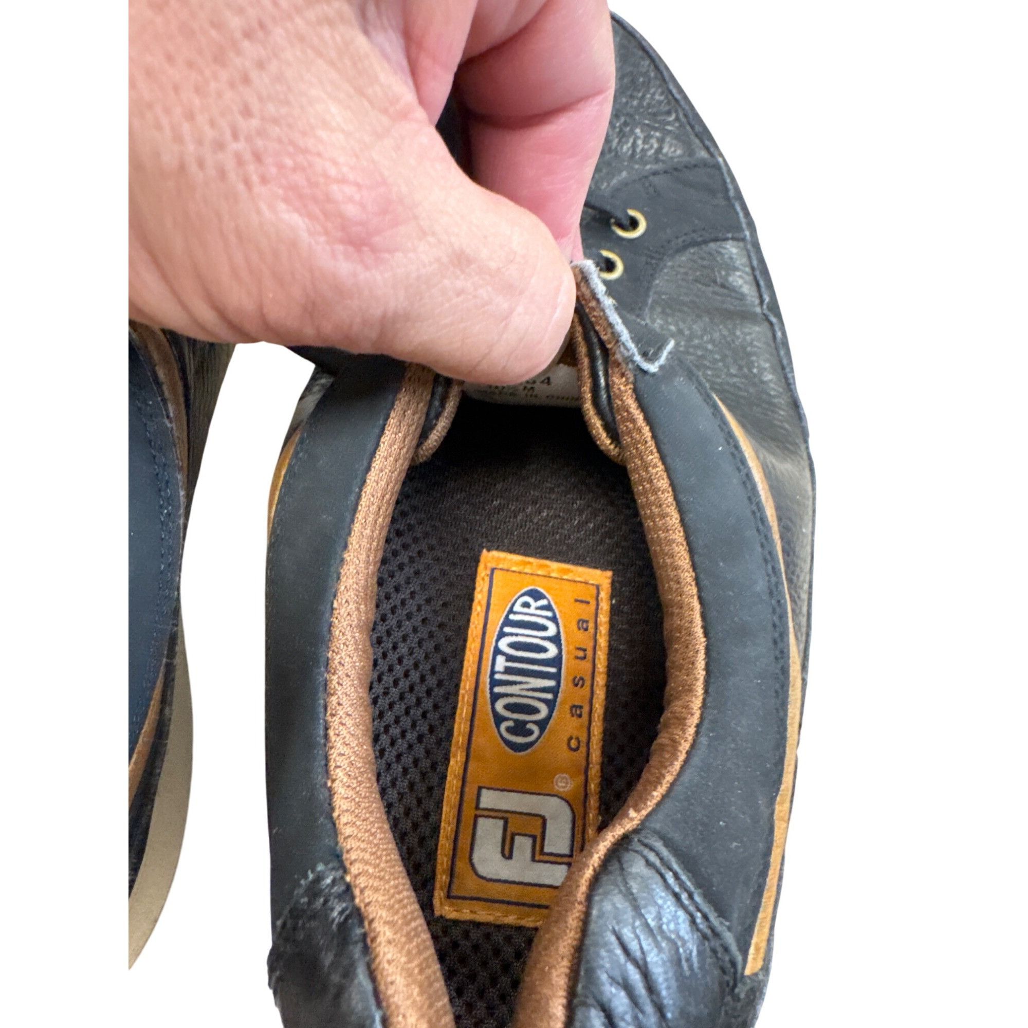 Footjoy FootJoy Contour Casual Black Brown Leather Golf Shoes Size 1 Size US 10.5 / EU 43-44 - 10 Thumbnail