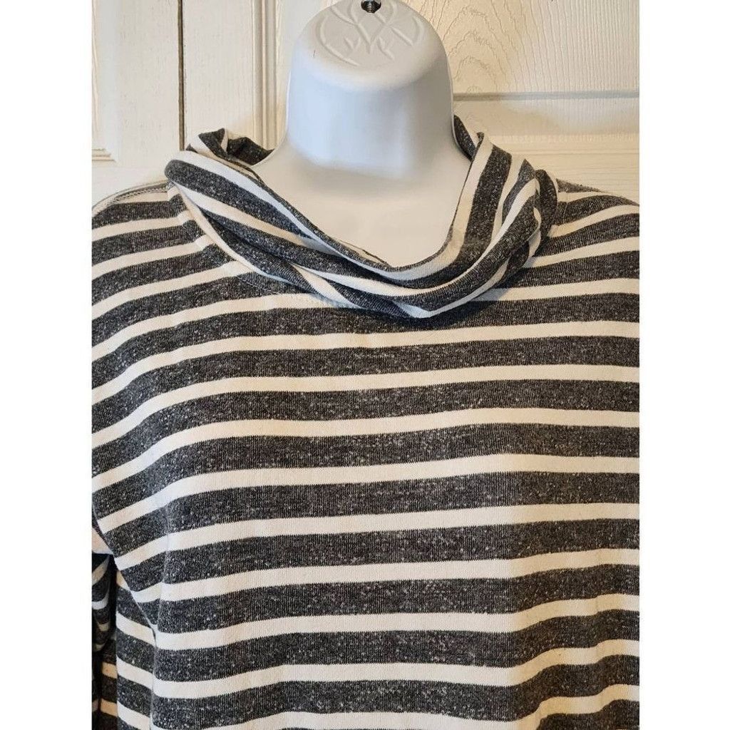Other Max Studio Gray and White Striped Dress Size L / US 10 / IT 46 - 3 Thumbnail