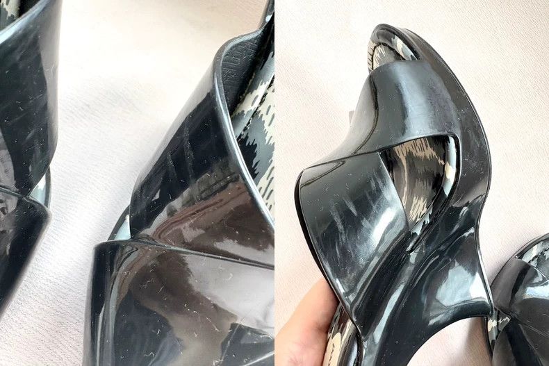 Vivienne Westwood Vivienne Westwood Black Asymmetrical Wedge Heel High Heels Size US 6.5 / IT 36.5 - 5 Thumbnail