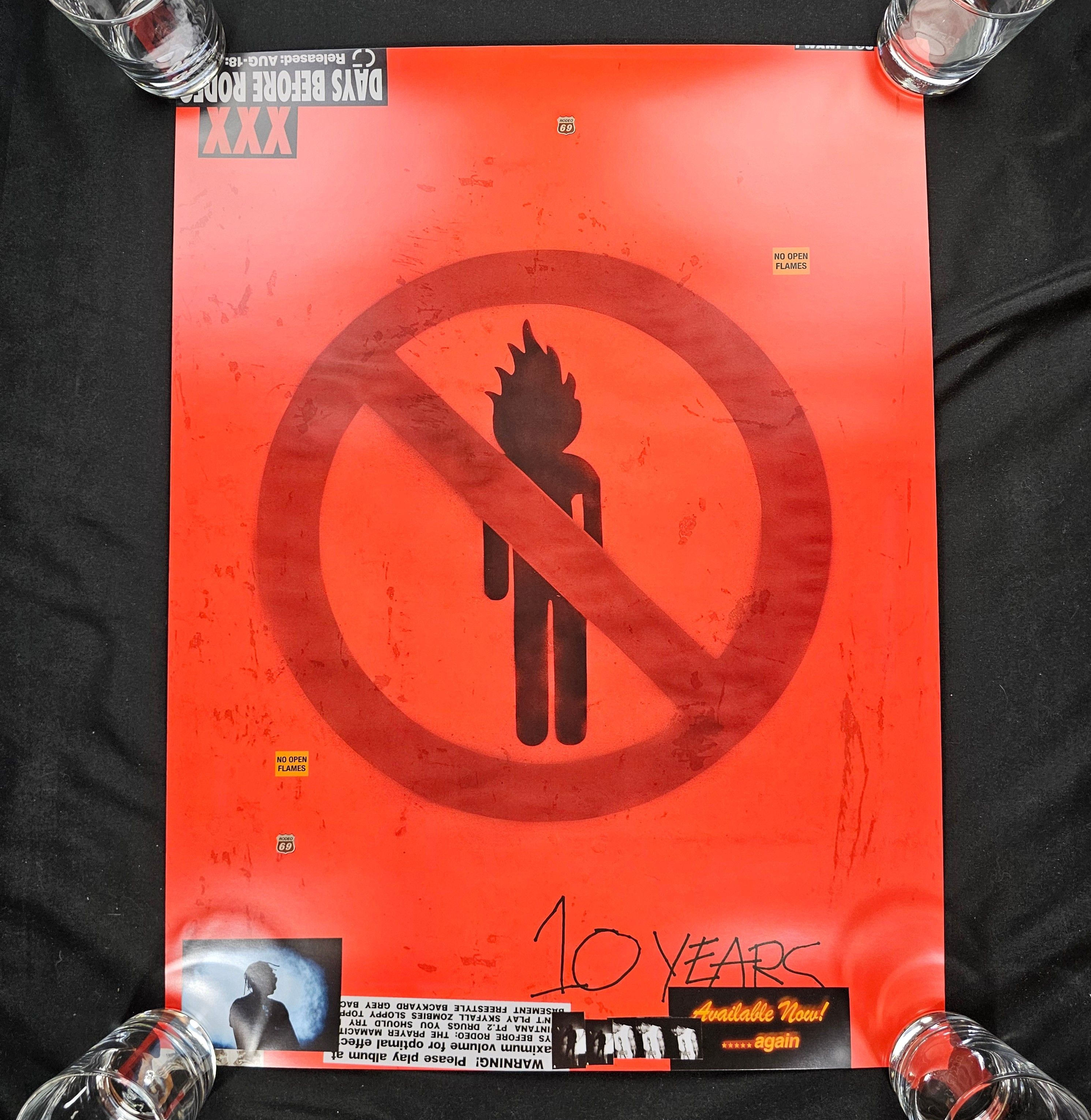 Travis Scott Days Before Rodeo Poster 24” X 18” 10 Year