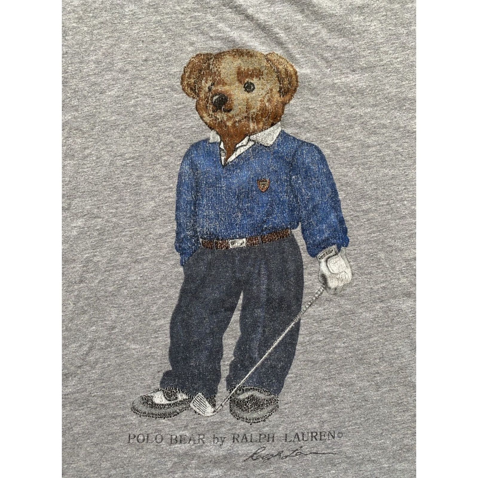 Polo Ralph Lauren VINTAGE Polo Bear T-Shirt Polo Ralph Lauren Mens M Gray Short Sleeve Logo Animals Polo Ralph Lauren Polo Bear The Bear Brand Shirt Size US M / EU 48-50 / 2 - 2 Thumbnail