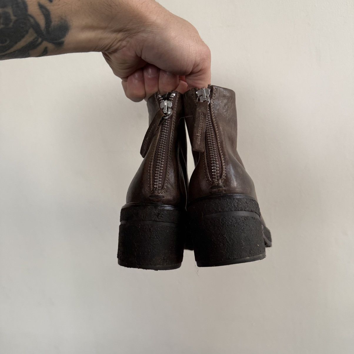 Guidi Halmanera Hand Made Italy Back Front Zip Boots Size US 7 / IT 37 - 11 Thumbnail