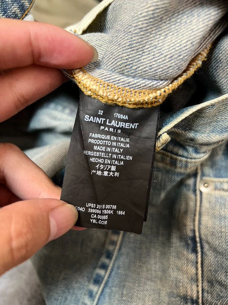 Saint Laurent Paris Saint Laurent Paris Yellow mud washing, blue knife cutting Size US 32 / EU 48 - 4 Thumbnail