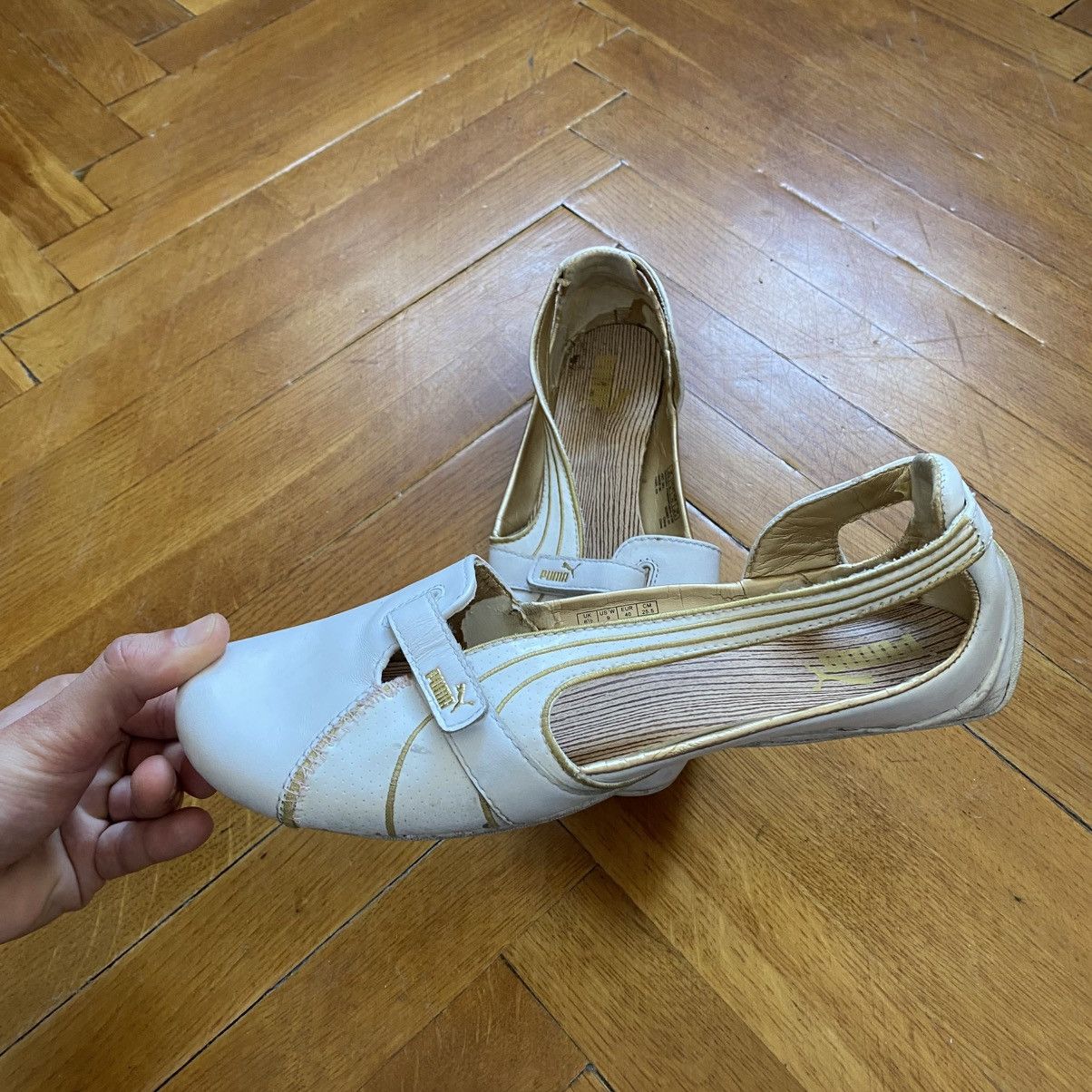 Puma VINTAGE PUMA WHITE/GOLD MULES SANDALS Size US 10 / IT 40 - 1 Thumbnail