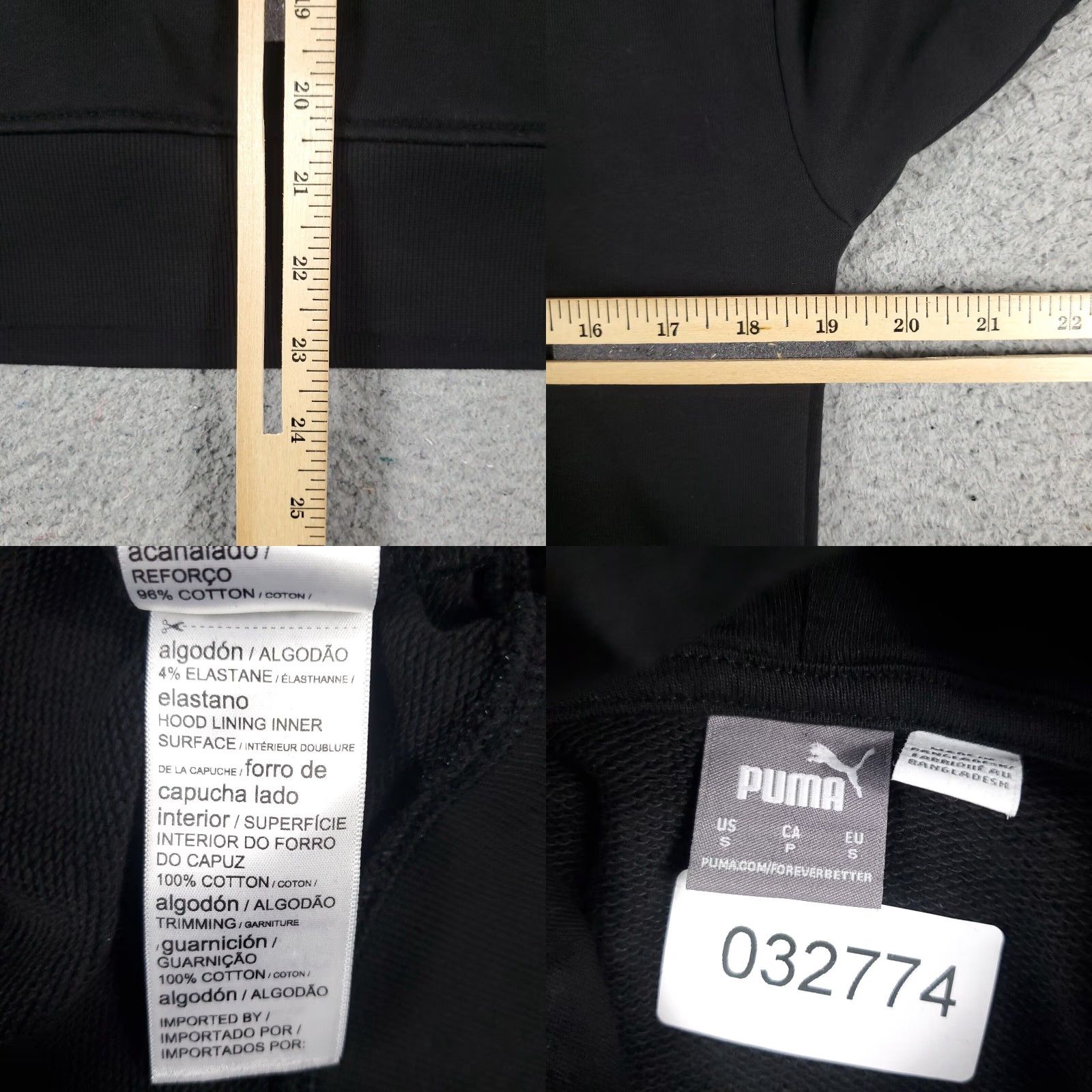 Puma PUMA Hoodie Mens Small Black Casual Pullover Sweatshirt Size US S / EU 44-46 / 1 - 8 Thumbnail