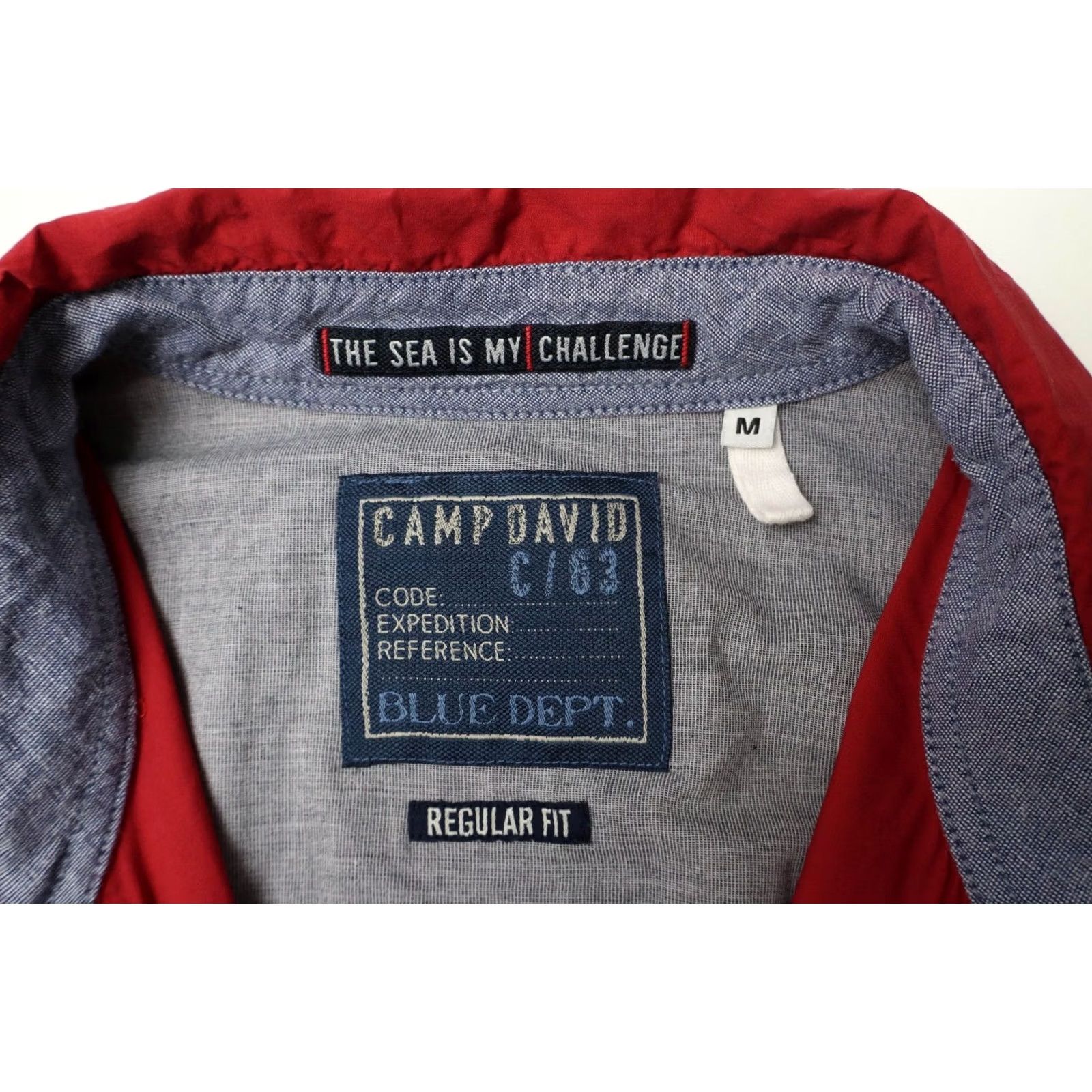 Vintage CAMP DAVID Regular Fit Shirt Men's MEDIUM Long Sleeve Button-Up Red Size US M / EU 48-50 / 2 - 5 Thumbnail