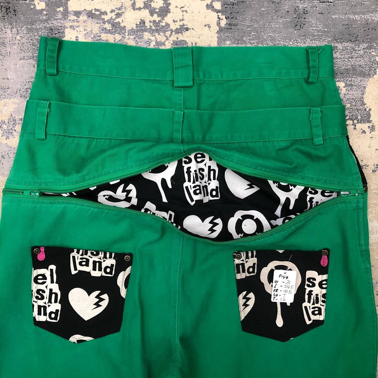 Japanese Brand P144 SELFISHLAND PUNK SKINNY DOUBLE WAIST PANTS Size US 31 - 6 Thumbnail