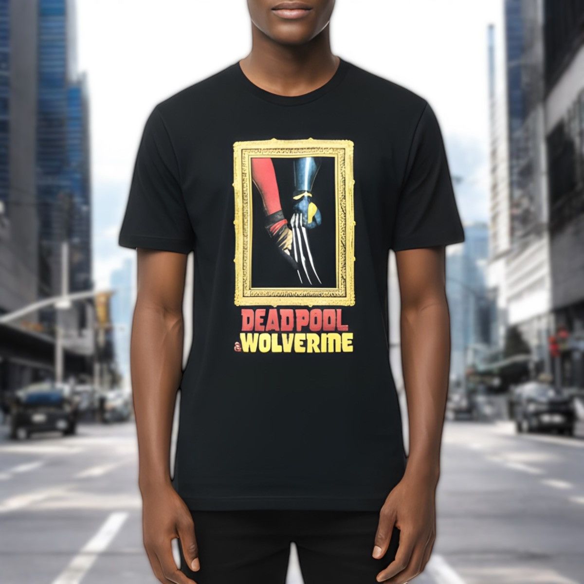 Marvel Comics Marvel Studios Men’s Black Deadpool Graphic T-Shirt Sz L Size US L / EU 52-54 / 3 - 1 Thumbnail