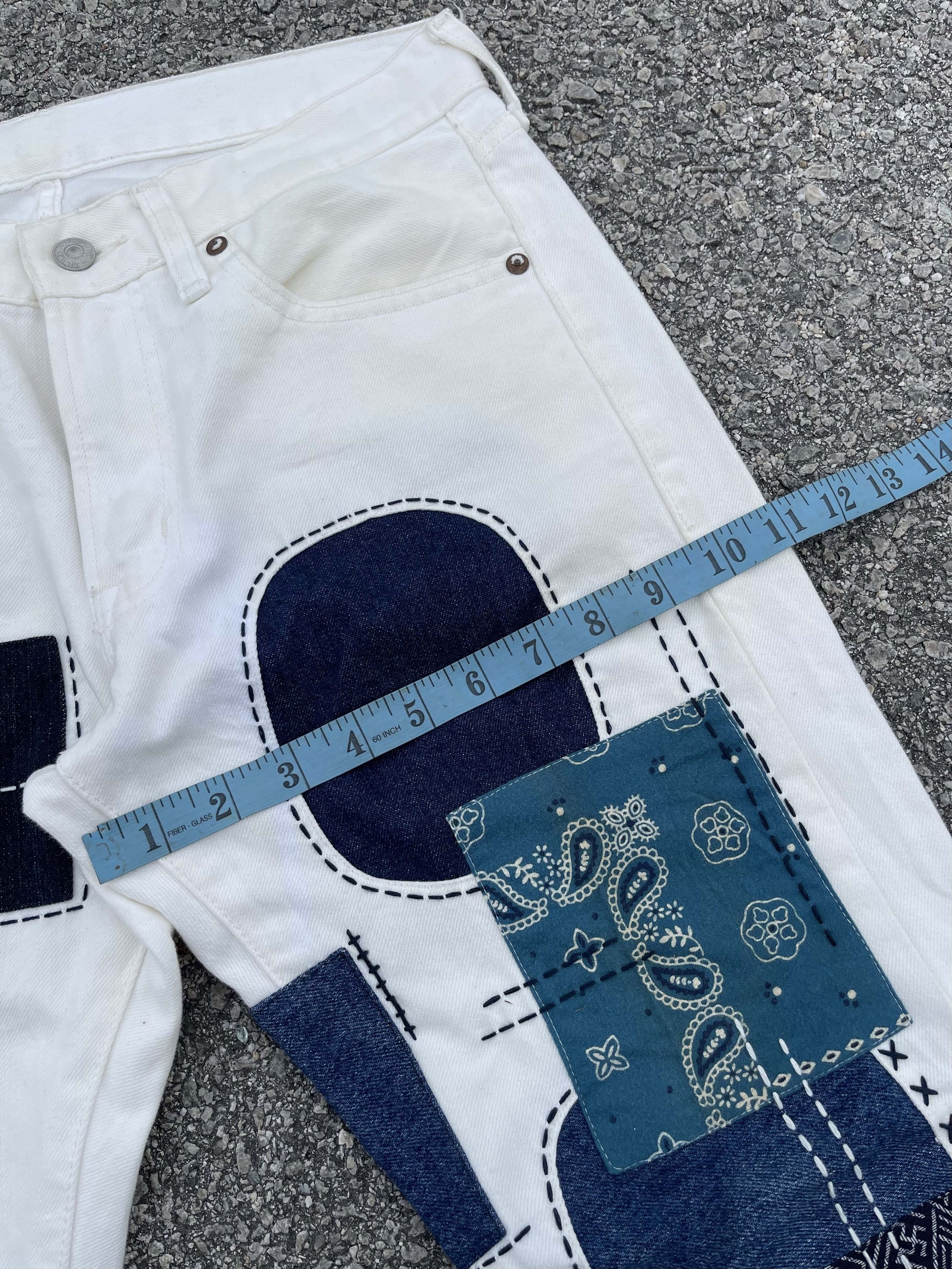 Beauty Beast × Denim & Supply Ralph Lauren × RRL Ralph Lauren Denim Supply by Ralph Lauren Sashiko Boro Patchwork Size US 31 - 13 Thumbnail