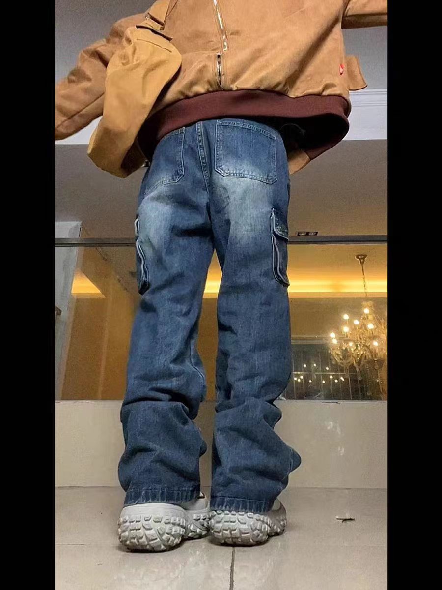 Japanese Brand × Jean Street Hip Hop Large Pocket Work Jeans Size US 32 / EU 48 - 2 Thumbnail