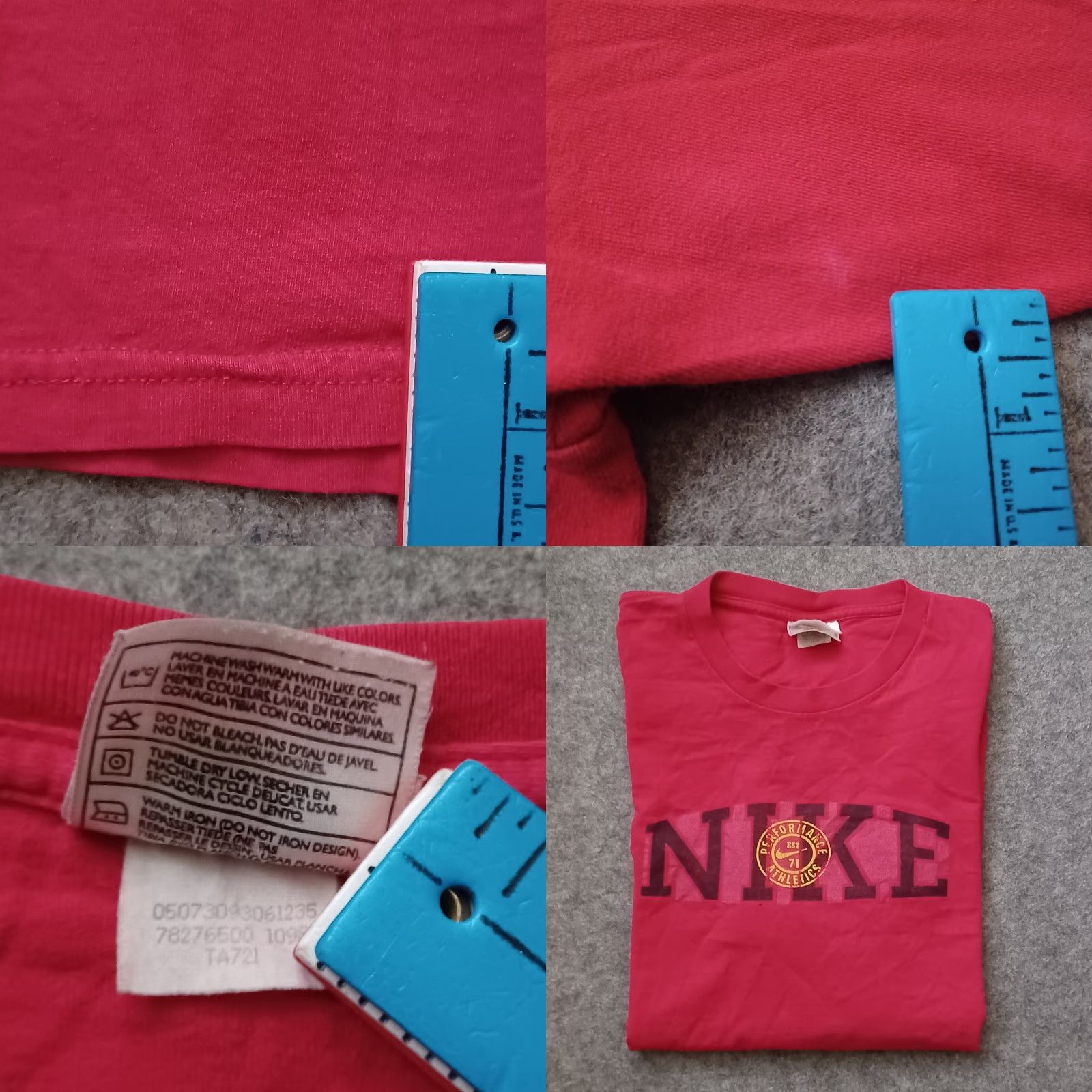 Nike VINTAGE Nike T Shirt Mens L Red Performance Athletic Logo Spellout Short Sleeve Size US L / EU 52-54 / 3 - 10 Thumbnail
