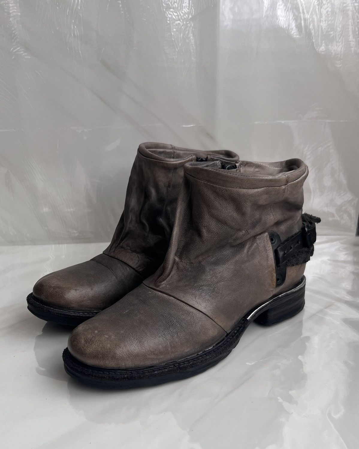 A.S.98 As 98 Airstep Zipper Boho Biker Gray distressed boot Size US 8 / IT 38 - 3 Thumbnail