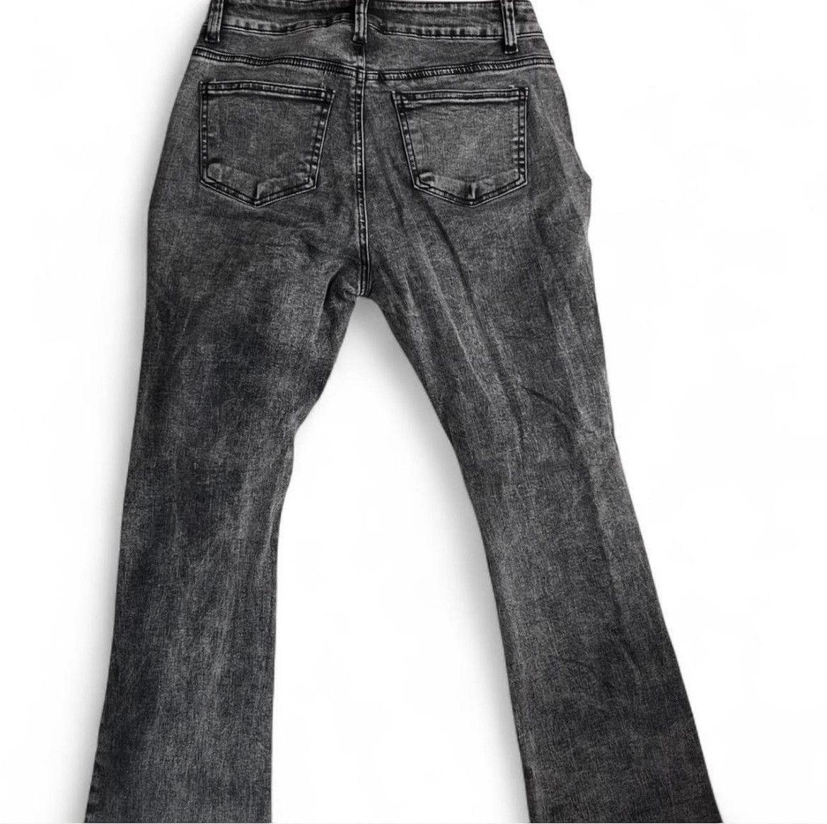 Other Y2K Bamboo Washed Black Slim Bootcut Jeans - Women's 11/12 Size 34" / US 12 / IT 48 - 3 Thumbnail