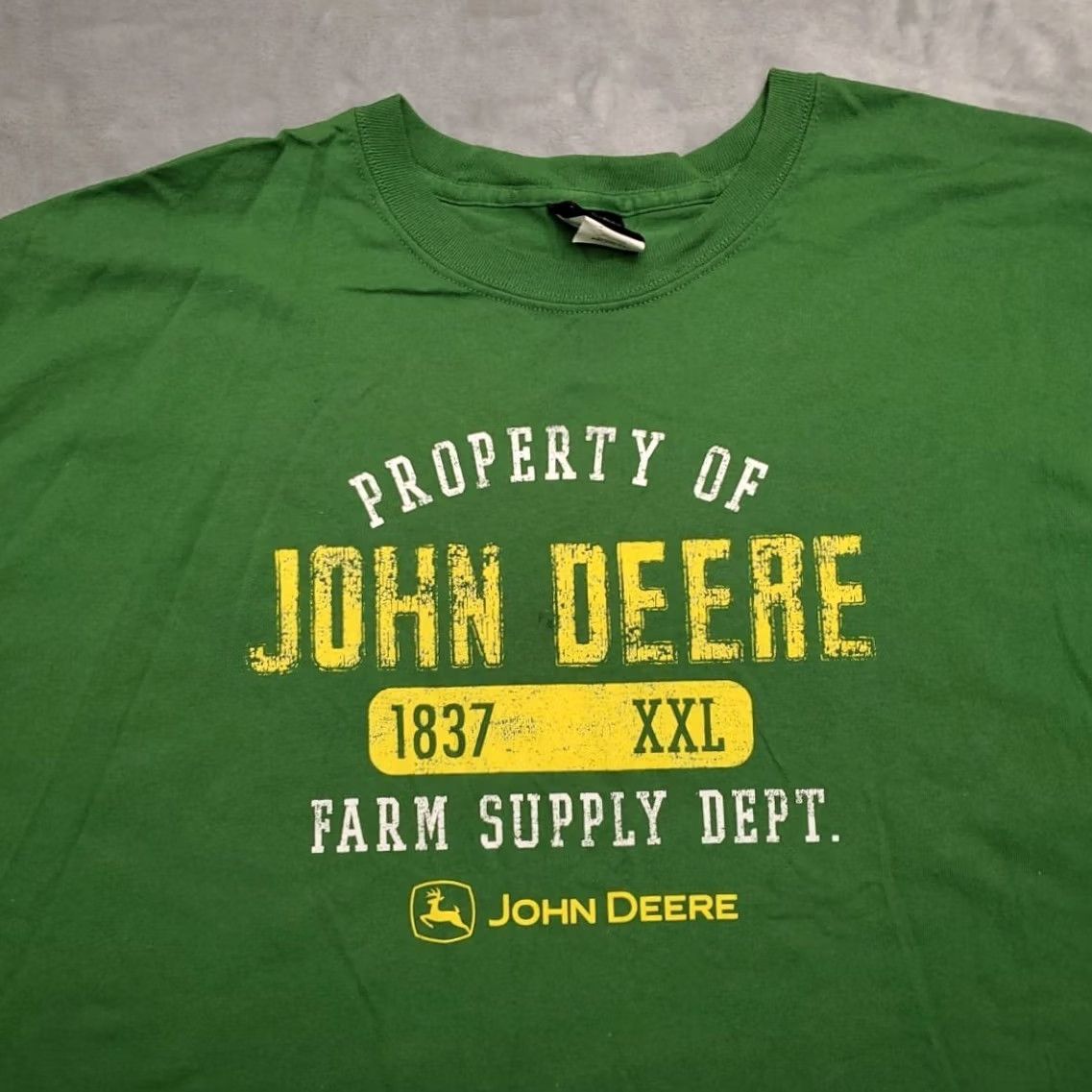 John Deere Vintage John Deere Shirt Mens XXL Green Crewneck Logo TEE Y2K Retro Farmers USA Charcoal? Size US XXL / EU 58 / 5 - 3 Thumbnail