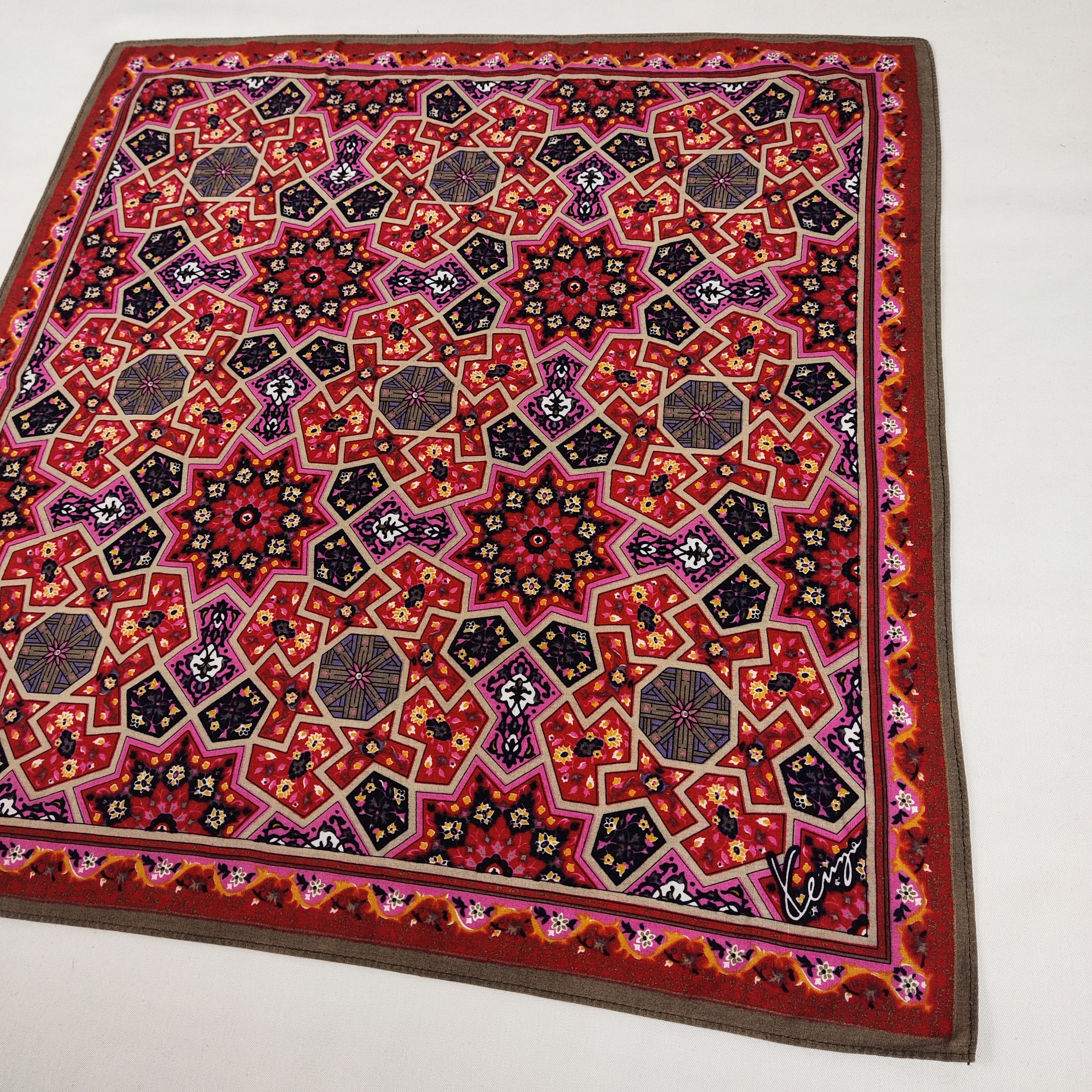 Kenzo × Vintage Kenzo Handkerchief / Neckerchief / Bandana FZ716 Size ONE SIZE - 4 Thumbnail