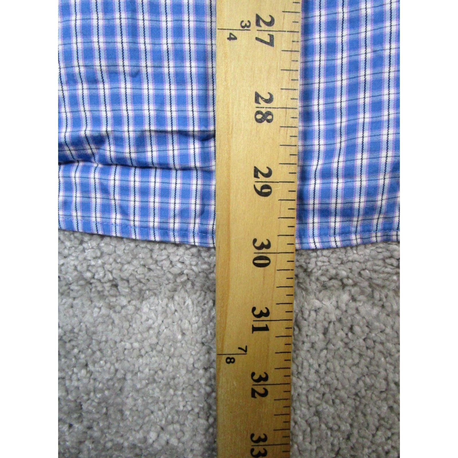 Peter Millar VINTAGE Peter Millar Shirt Mens Large Blue Purple White Crown Soft Golf Cotton Silk Size US L / EU 52-54 / 3 - 8 Thumbnail