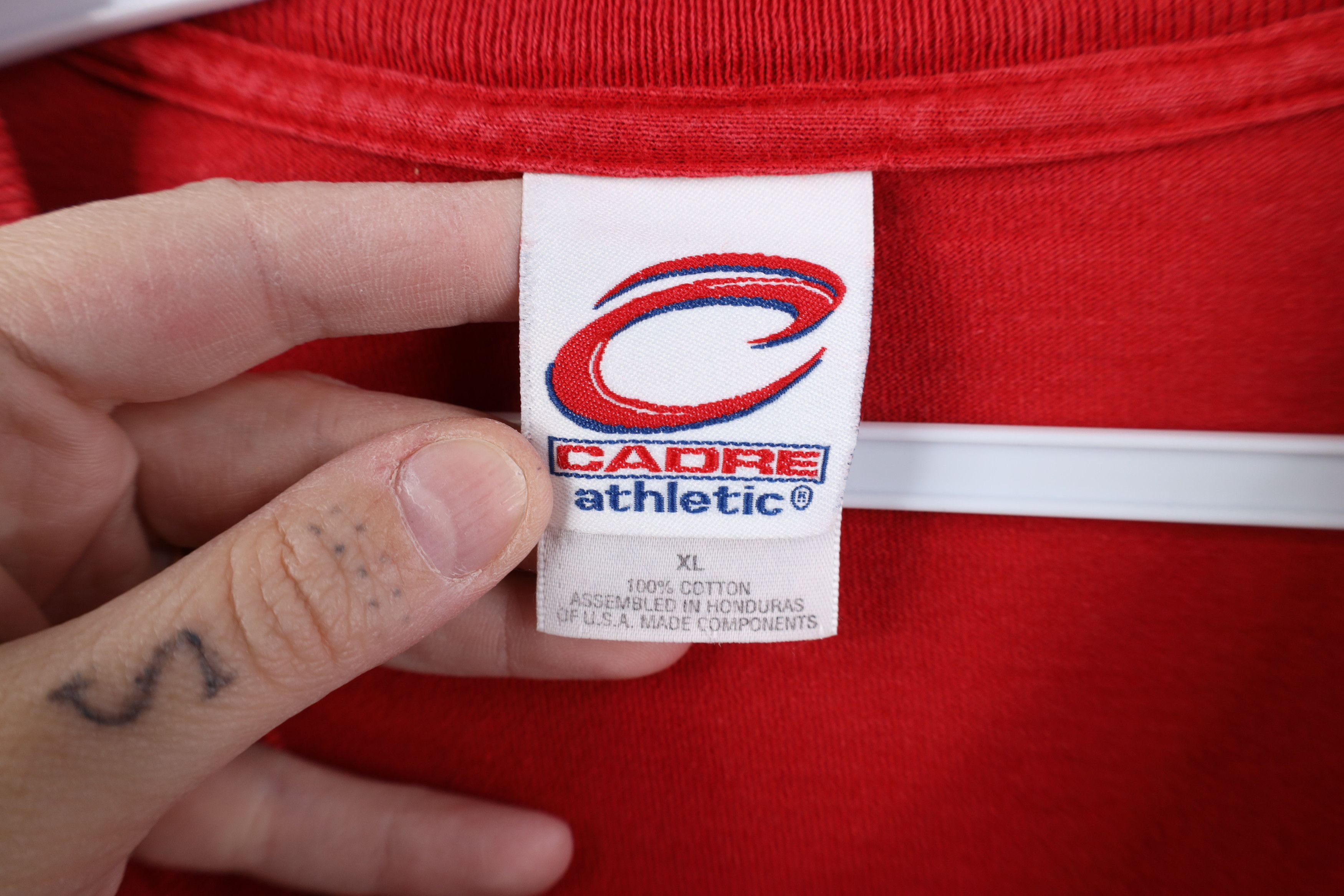 Vintage Vintage 90s Spell Out Ohio State University T-Shirt Red Size US XL / EU 56 / 4 - 9 Thumbnail
