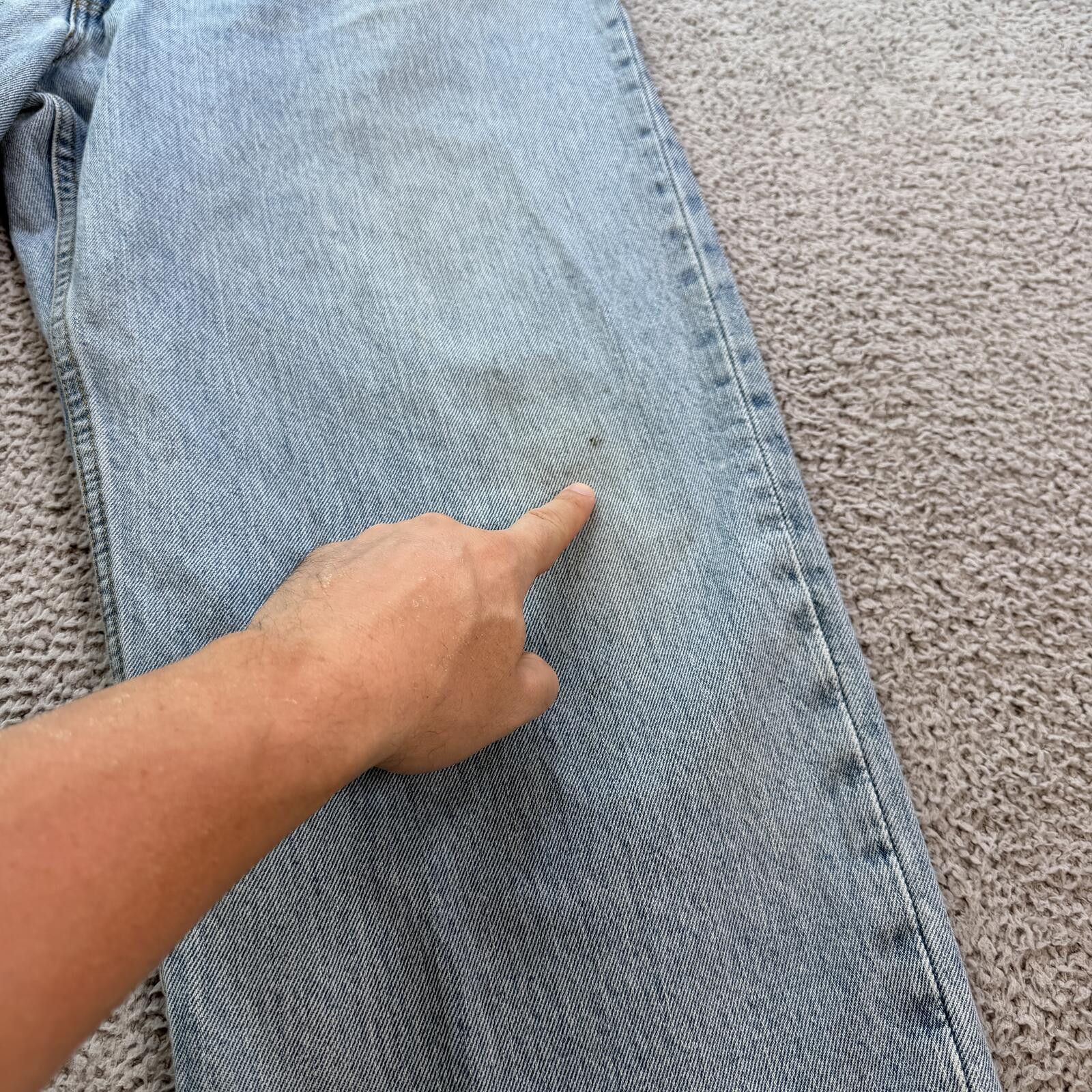Levi's Vintage Levis 550 Relaxed Fit Light Wash Baggy Jeans 40x28 Size US 40 / EU 56 - 8 Thumbnail