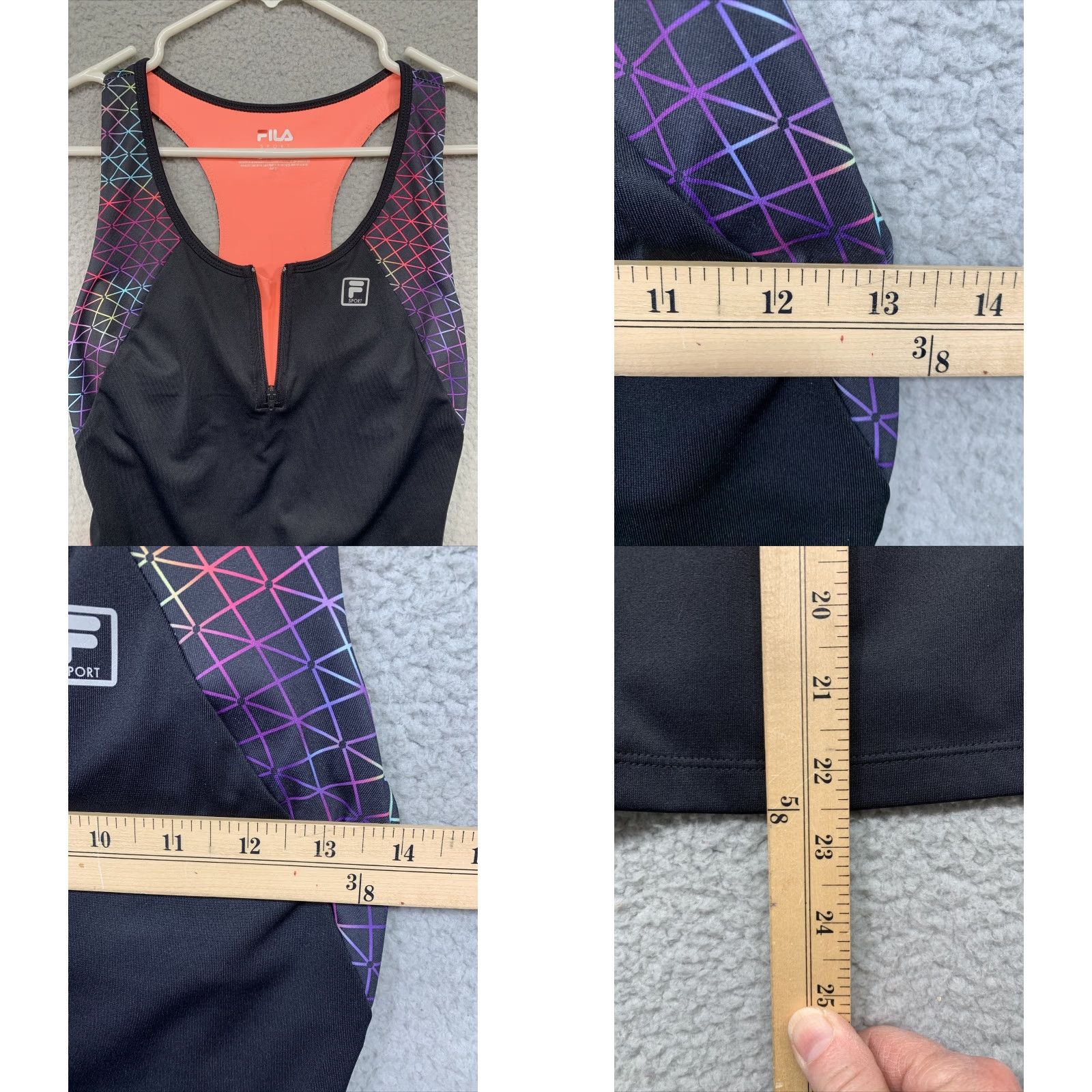Fila Fila Sport Athletic Top Women’s XS Black Multi-Color Racerback Bra Size XS / US 0-2 / IT 36-38 - 8 Thumbnail