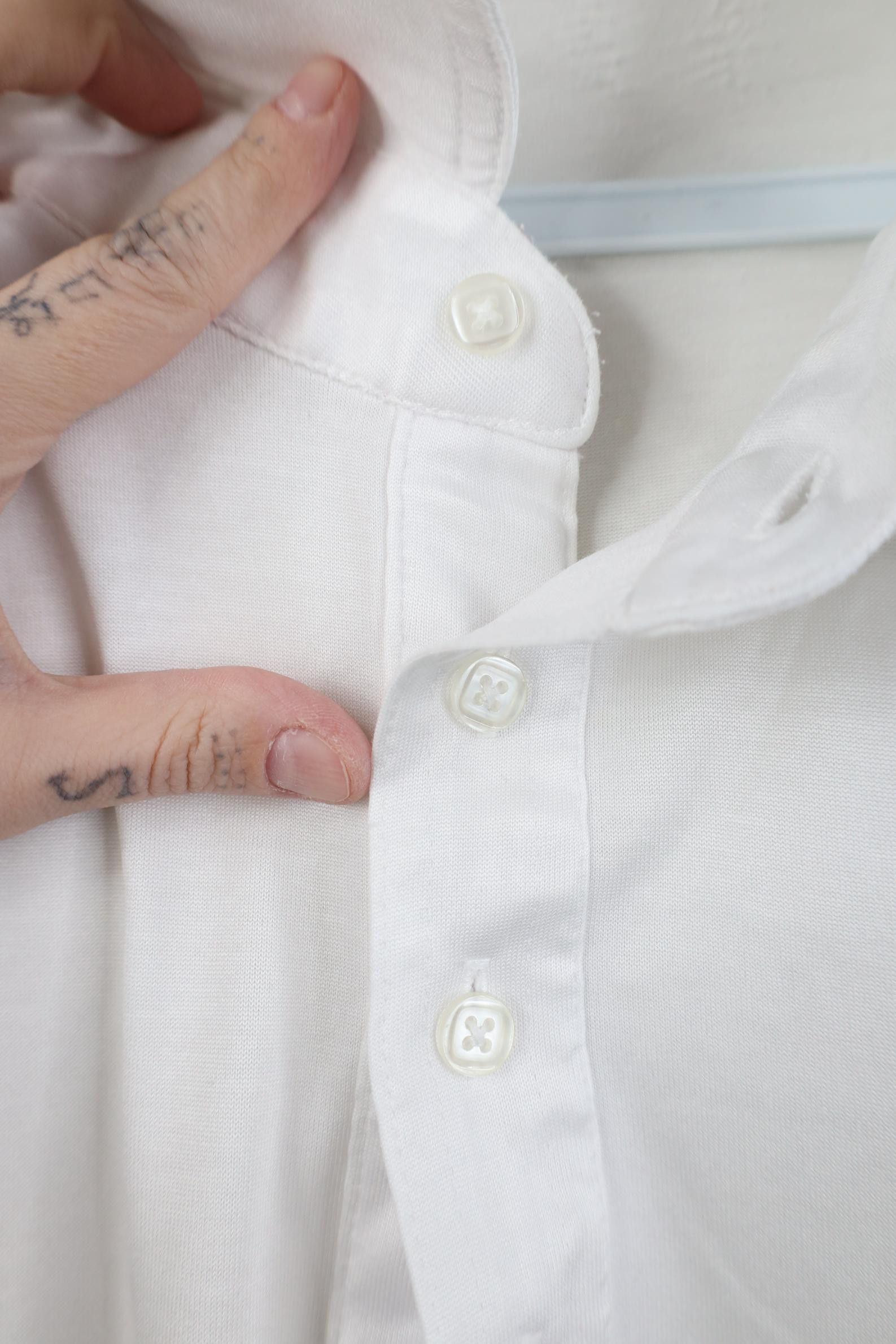 Vintage Vintage 90s Streetwear Knit Collared Golf Polo Shirt White Size US XL / EU 56 / 4 - 5 Thumbnail