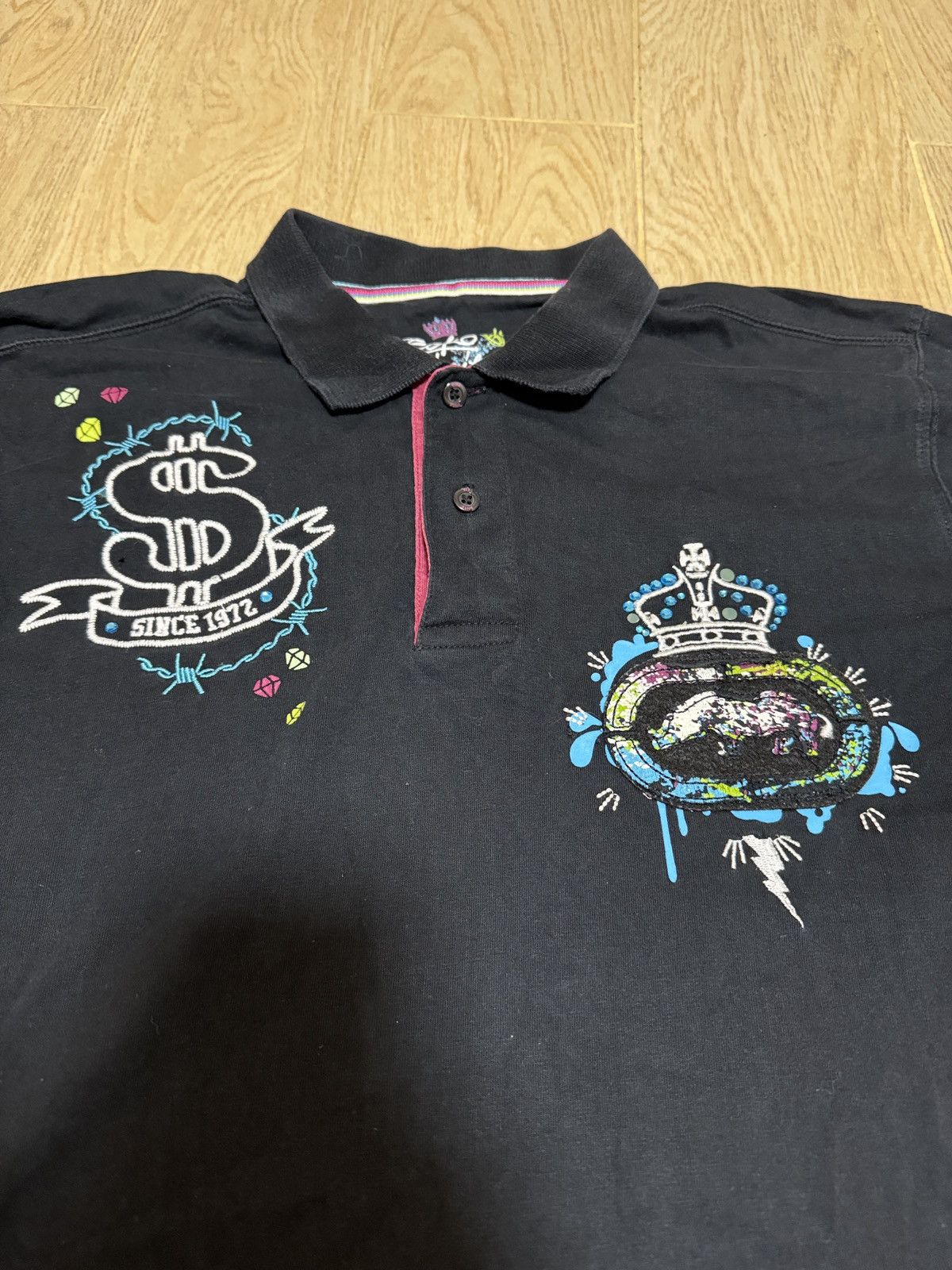 Ecko Unltd. × Polo Ralph Lauren Vintage Ecko Unltd. Polo Ralph Lauren style distressed polo Size US M / EU 48-50 / 2 - 4 Thumbnail