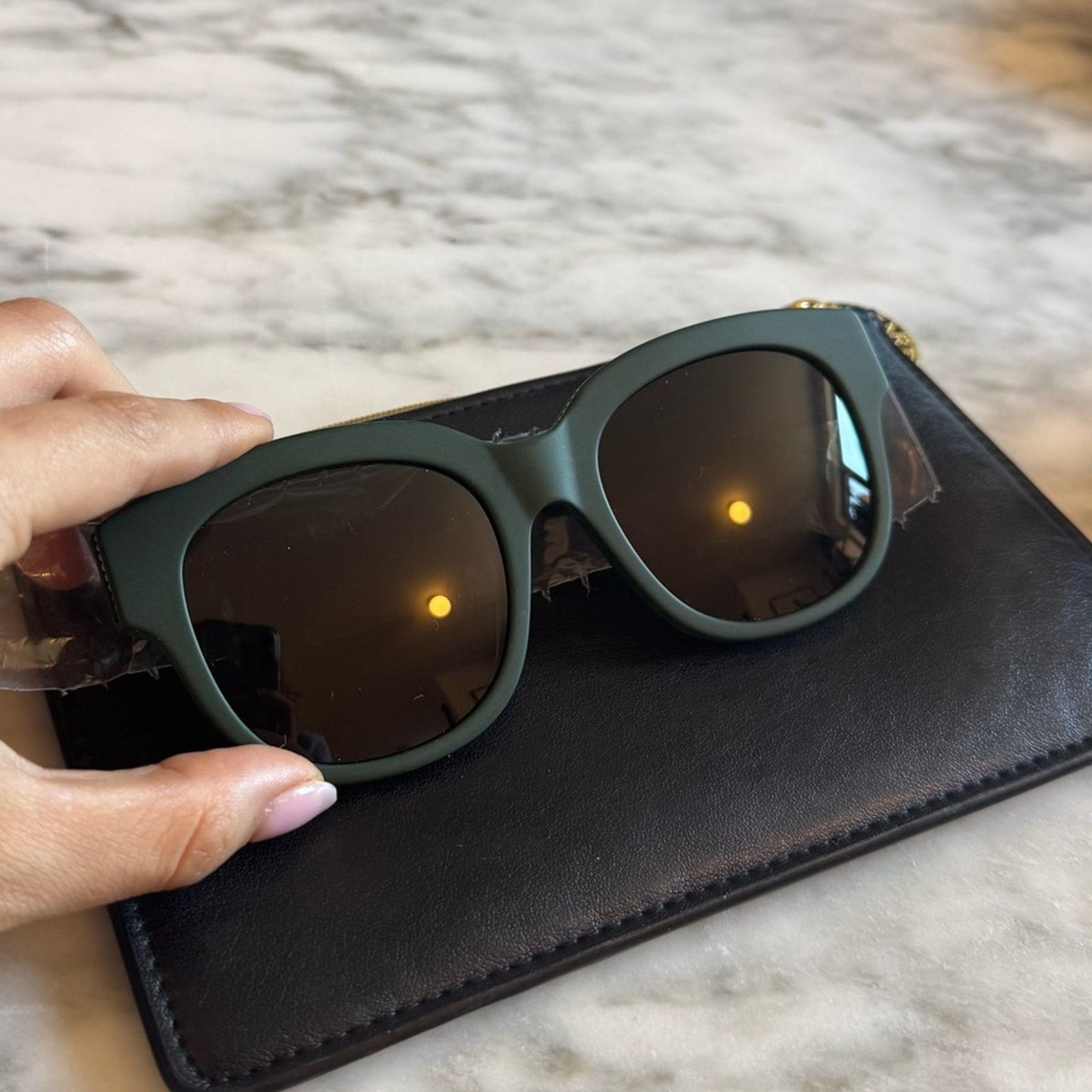 Stella McCartney Stella McCartney Green Sunglasses with Silver Accent Size ONE SIZE - 1 Thumbnail