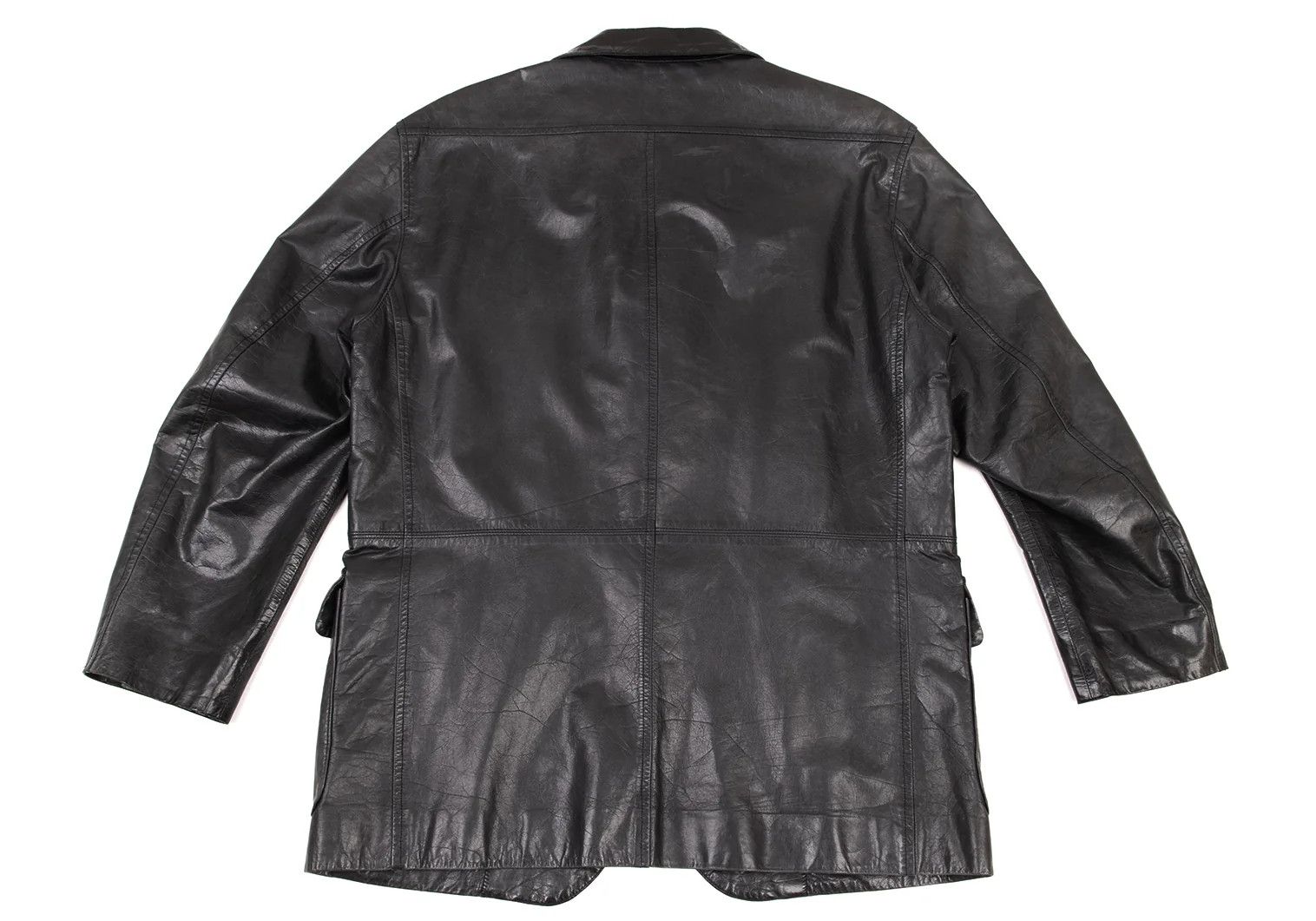 Issey Miyake Charcoal Cow Leather Tailored Jacket Size M Size US M / EU 48-50 / 2 - 17 Thumbnail