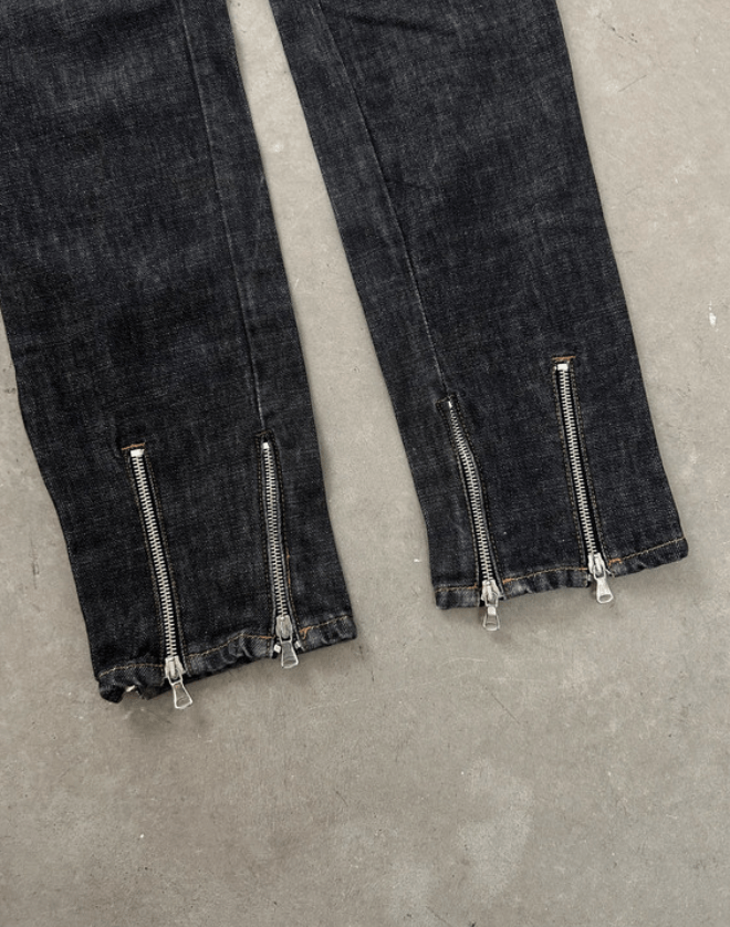 Dolce & Gabbana × Jean Dolce Gabbana Jeans Denim Pants Straight Zip Zipper EX0107 Size 27" / US 4 / IT 40 - 10 Thumbnail