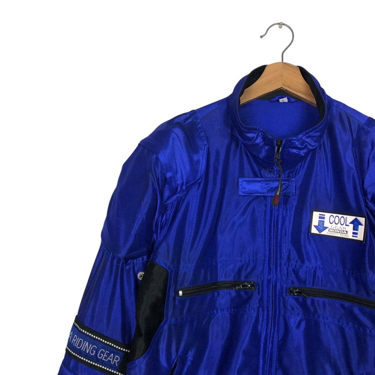 Honda 🔥VINTAGE RACING BOMBER BIKER JACKET HONDA BIG LOGO Size US L / EU 52-54 / 3 - 9 Thumbnail