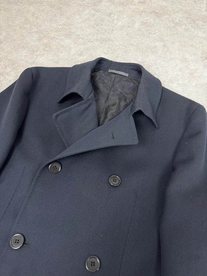 Givenchy AW2005 Givenchy Navy Wool Buttoned Trench Coat Size US M / EU 48-50 / 2 - 6 Thumbnail