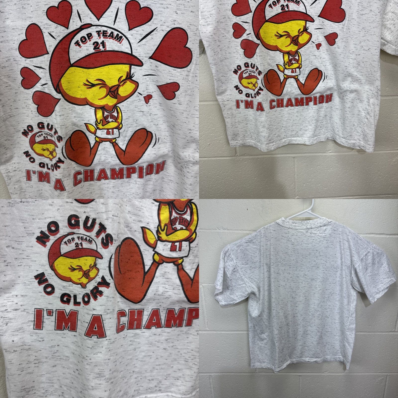 Champion VINTAGE Tweety Bird Looney Tunes T-Shirt Unisex Adults Medium Gray 90s Cartoon Logo 90s Size US M / EU 48-50 / 2 - 8 Thumbnail