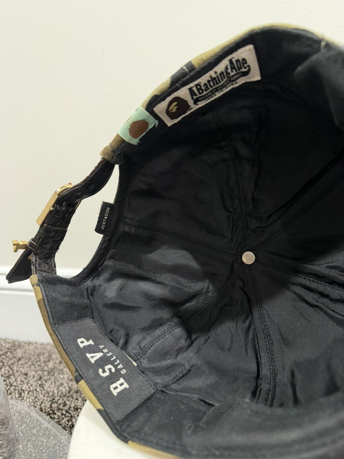 Just Don Just Don x Bape RSVP 2015 OG Green Camo Brown Snakeskin Hat Size ONE SIZE - 7 Thumbnail