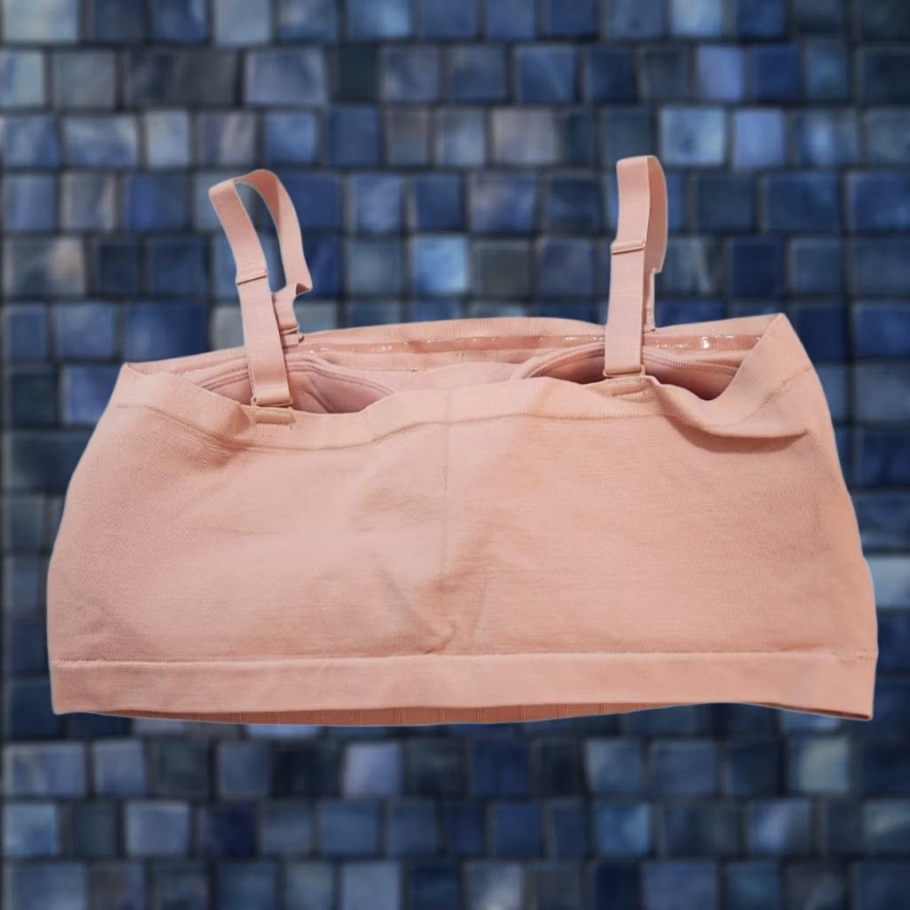 Vintage Truekind Womens Bandeau Bra 3XL Convertible Strapless Rose Pink Bra Womens 3XL Bandeau Convertible Strapless Pink Size ONE SIZE - 1 Thumbnail