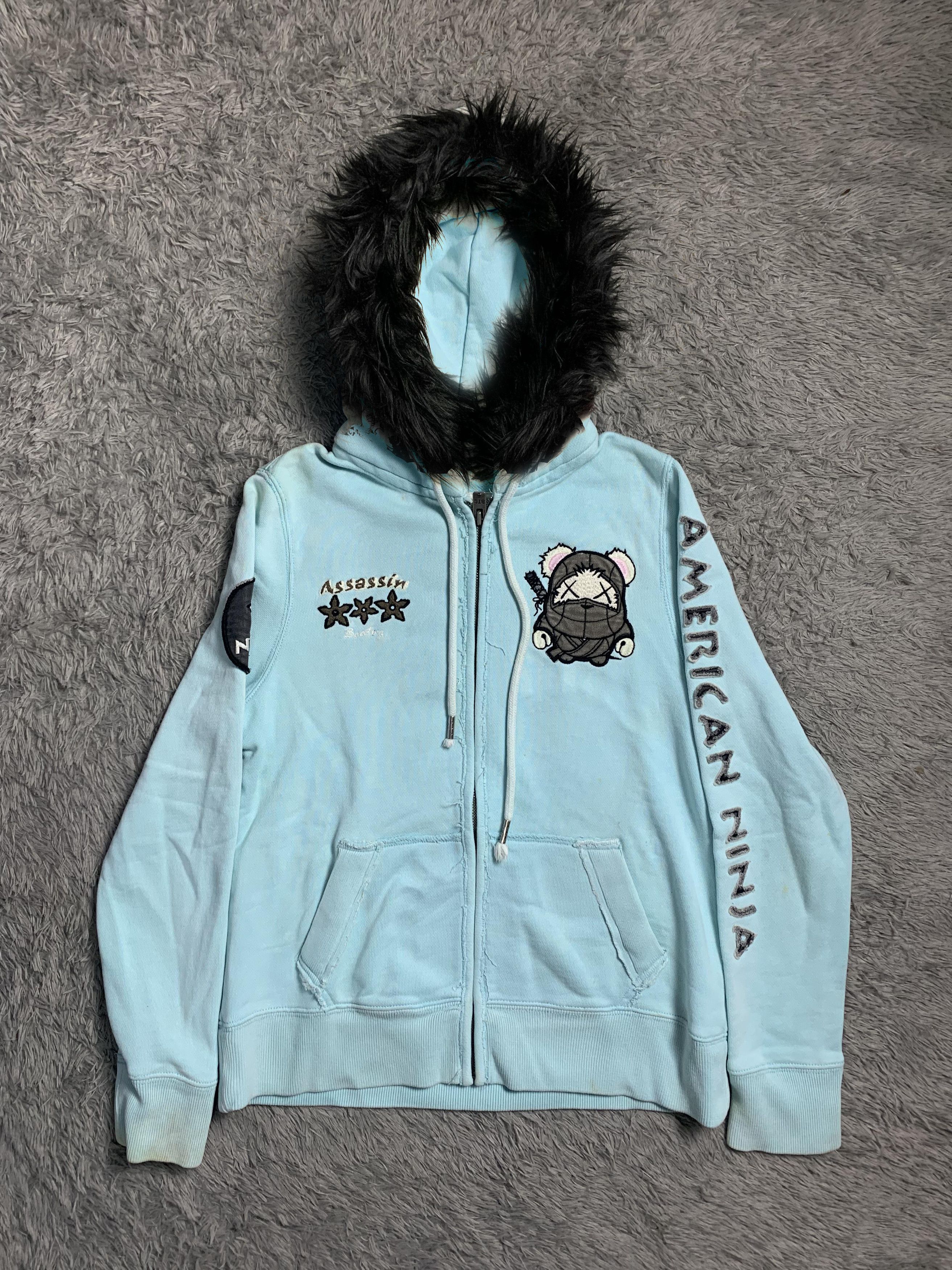 Japanese Brand Be a toy american ninja Fur Hoodie Japan Brand Size US S / EU 44-46 / 1 - 1 Thumbnail