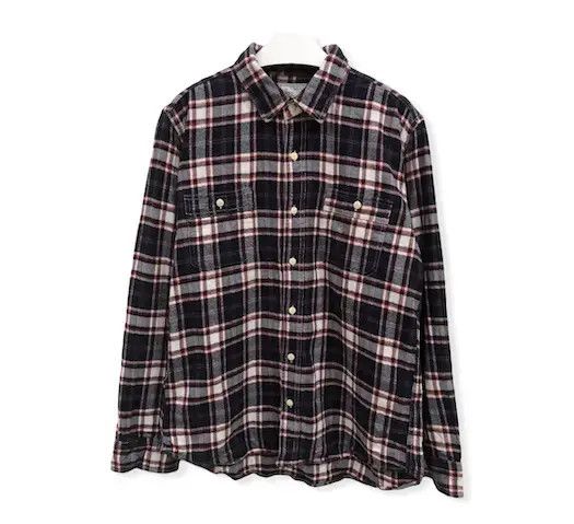 Japanese Brand Topvalu Plaid Tartan Flannel Shirt 👕