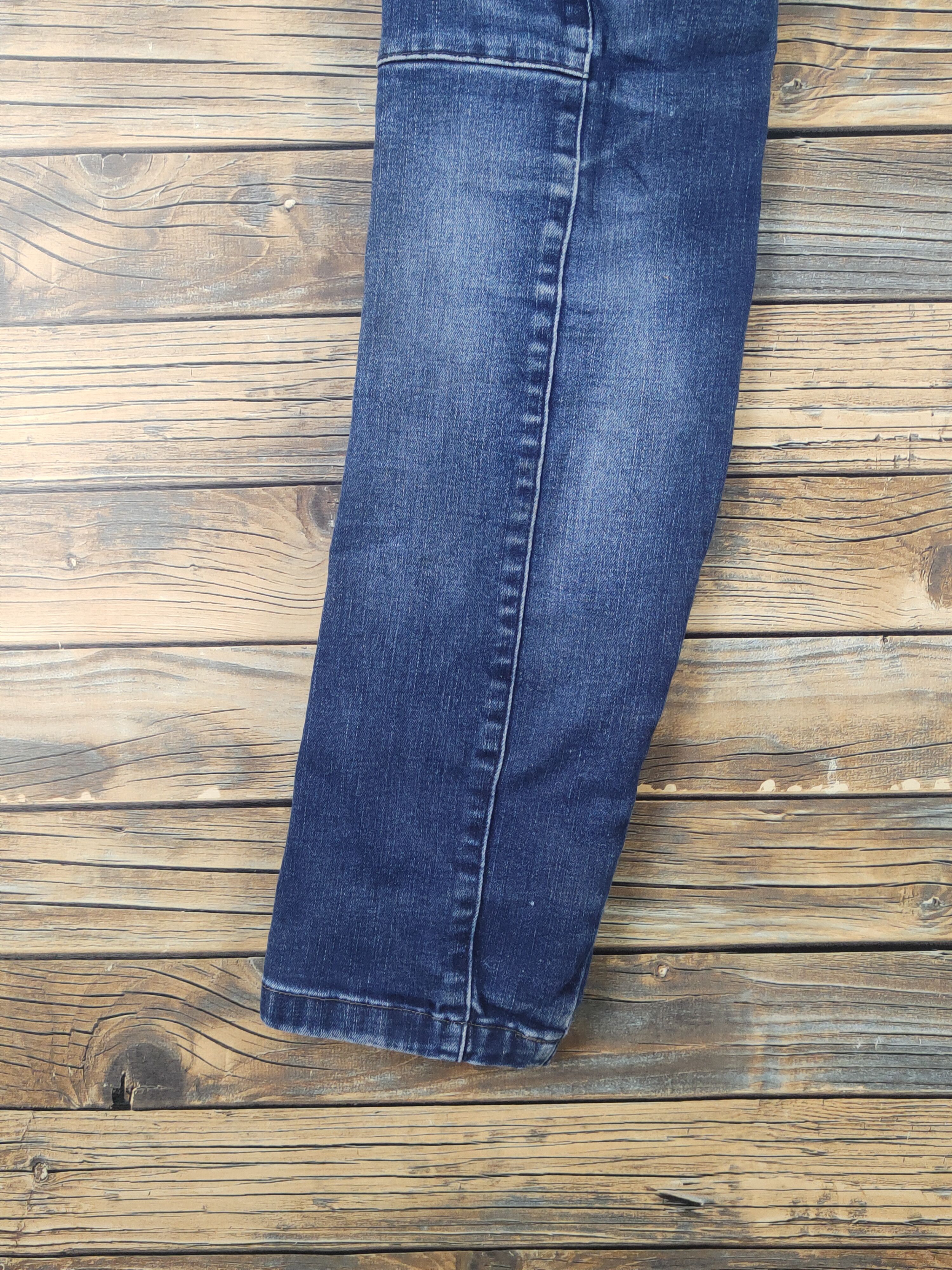 Japanese Brand I'z Frontier Dark Blue Distressed Ripped Jeans #W2008 Size US 30 / EU 46 - 13 Thumbnail