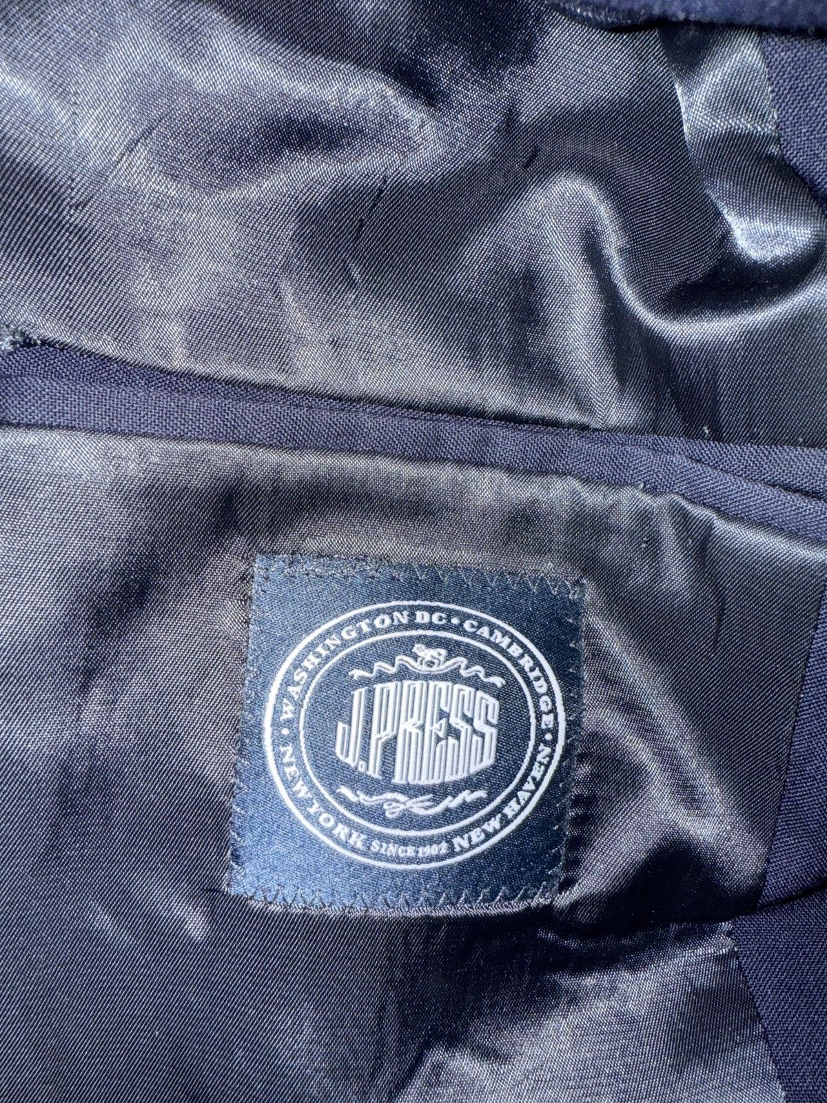 J. Press Navy Blazer Size 36R - 2 Thumbnail