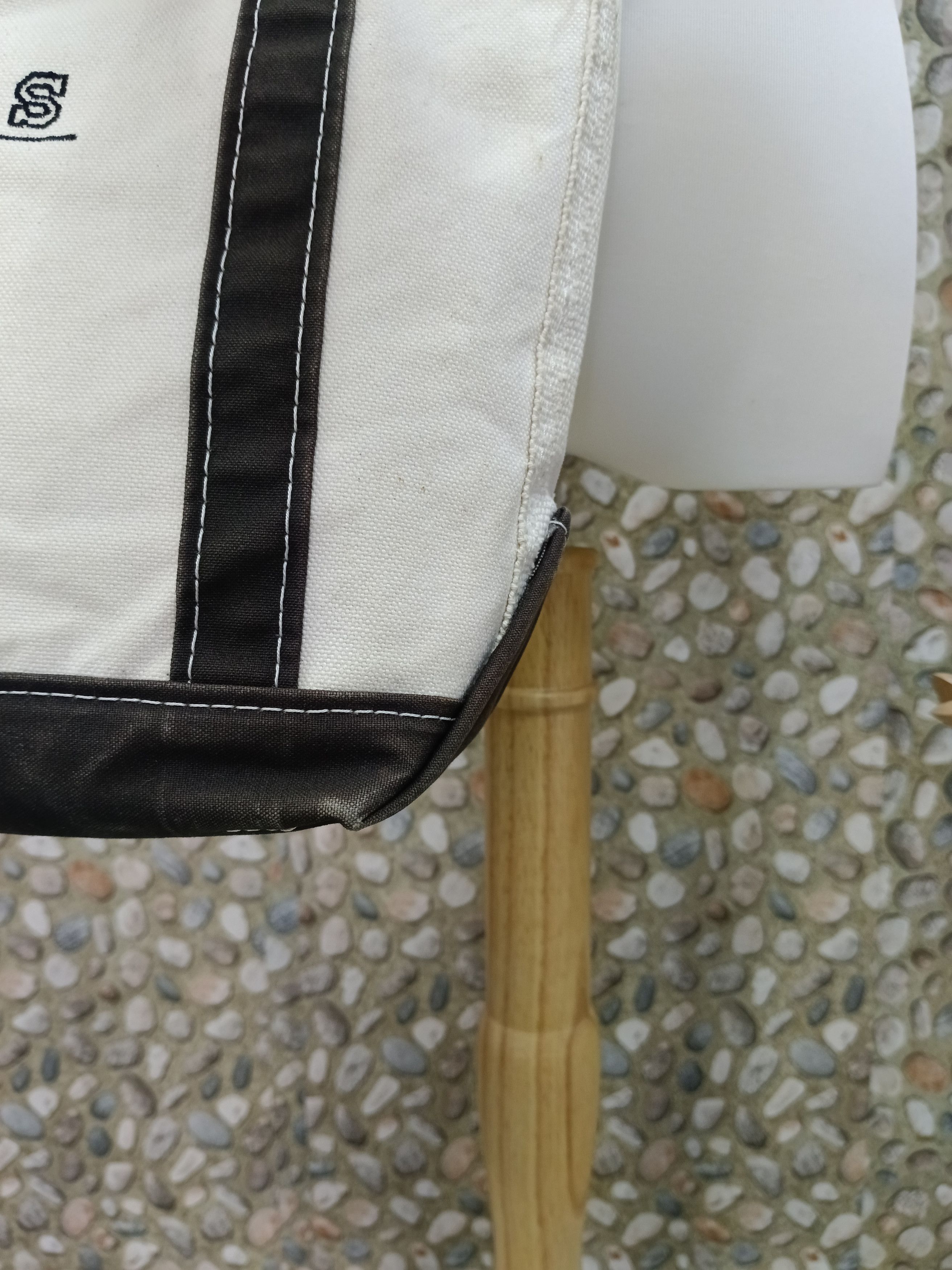 L.L. Bean DISTRESSED VINTGE L.L BEAN HARD CANVAS TOTE BAG Size ONE SIZE - 3 Thumbnail