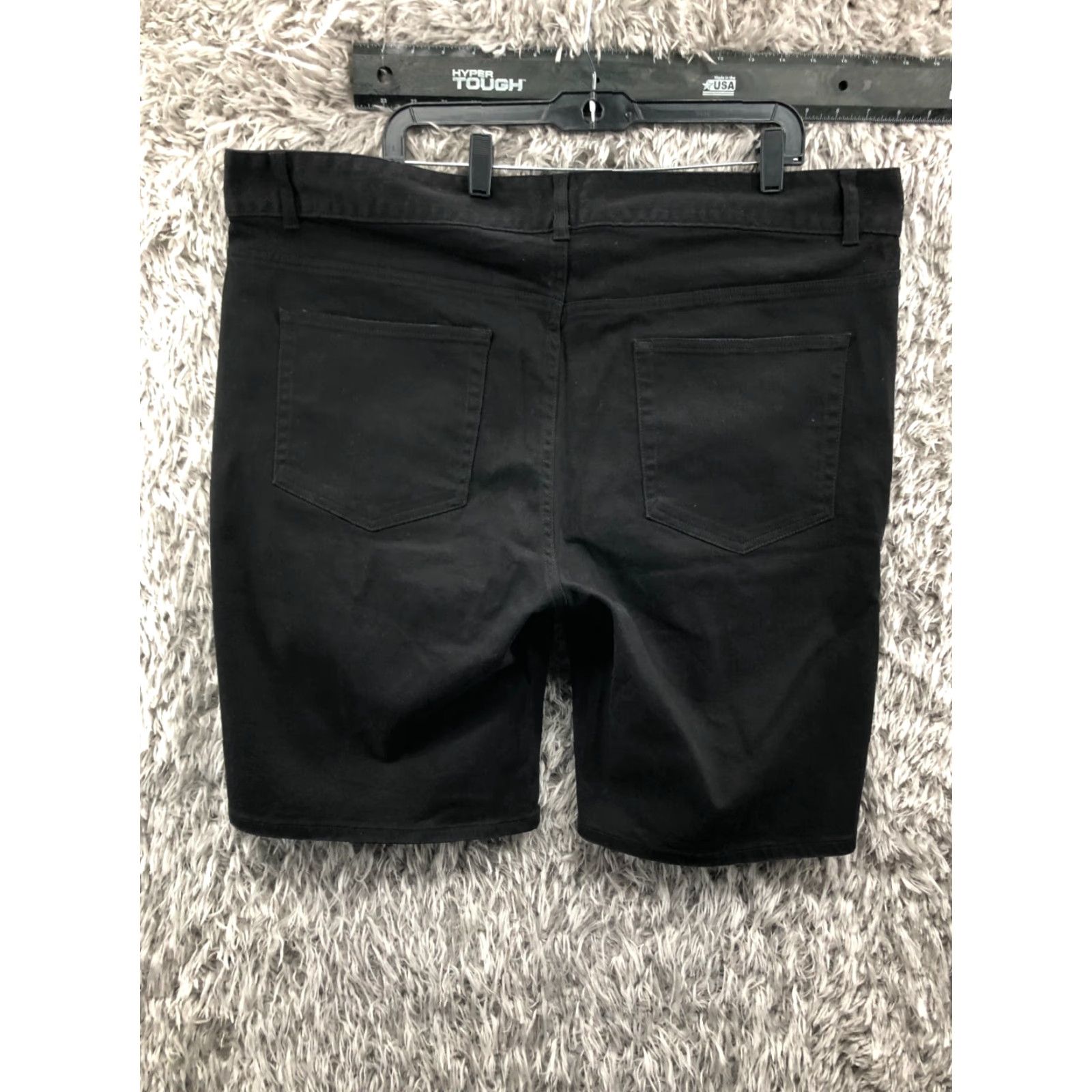 Fashion Nova Fashion Nova Chino Shorts Mens Regular Mid Black Denim 42 Waist 5-Pocket Vintage No Size US 42 / EU 58 - 6 Thumbnail