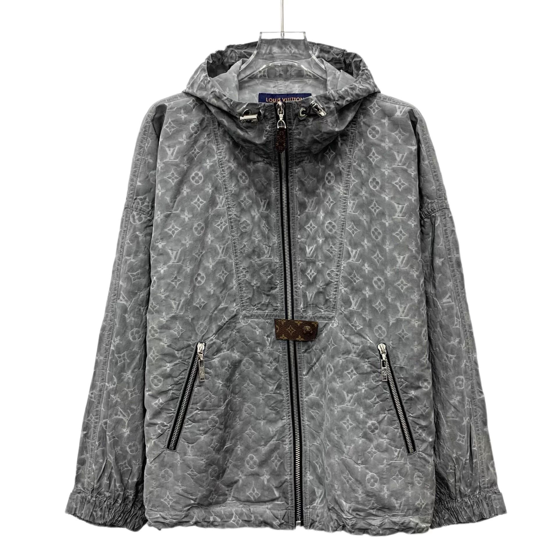 Louis Vuitton LW0168 Louis Vuitton Grey Logo Monogram Long-Sleeve Jacket, Size XXS / US 00 / IT 34 - 1 Thumbnail