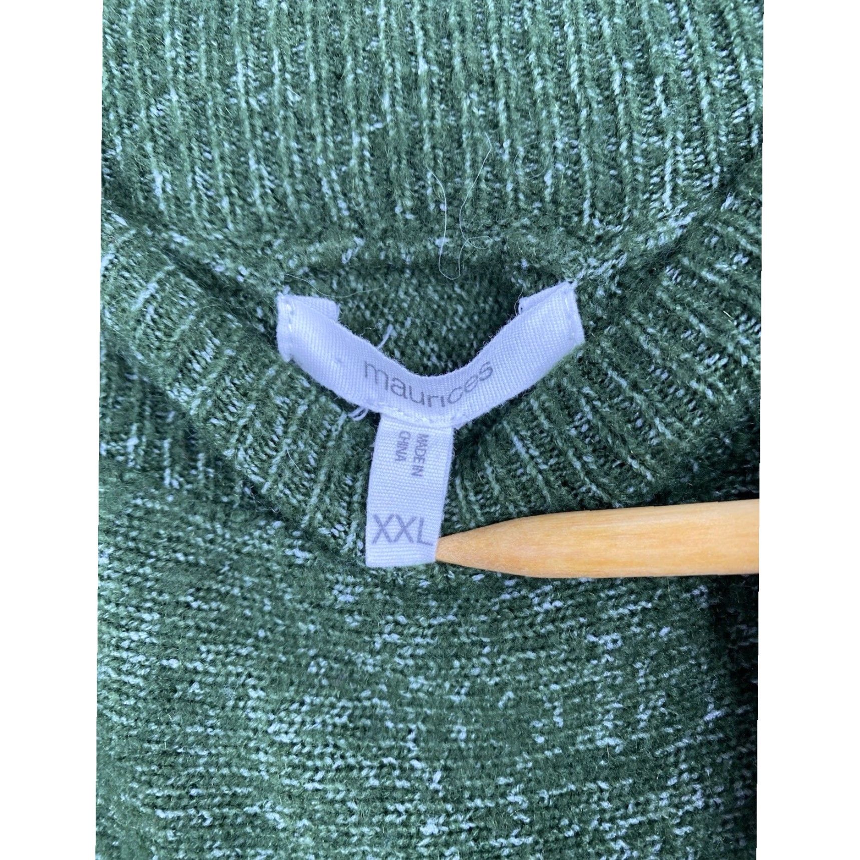 Vintage Maurices Sweater Womens 2XL Green Dolman 3/4 Sleeve Pullover Knit Stretchy Casual Classic Round Neck Shirt Men? Size XXL / US 16-18 / IT 52-54 - 3 Thumbnail