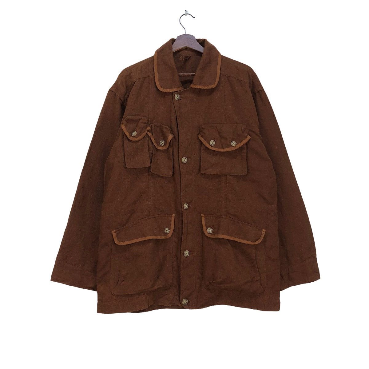 image of Perks And Mini x Sulvam Vintage Hunting Mitsumine Tactical Jacket in Brown, Men's (Size Medium)