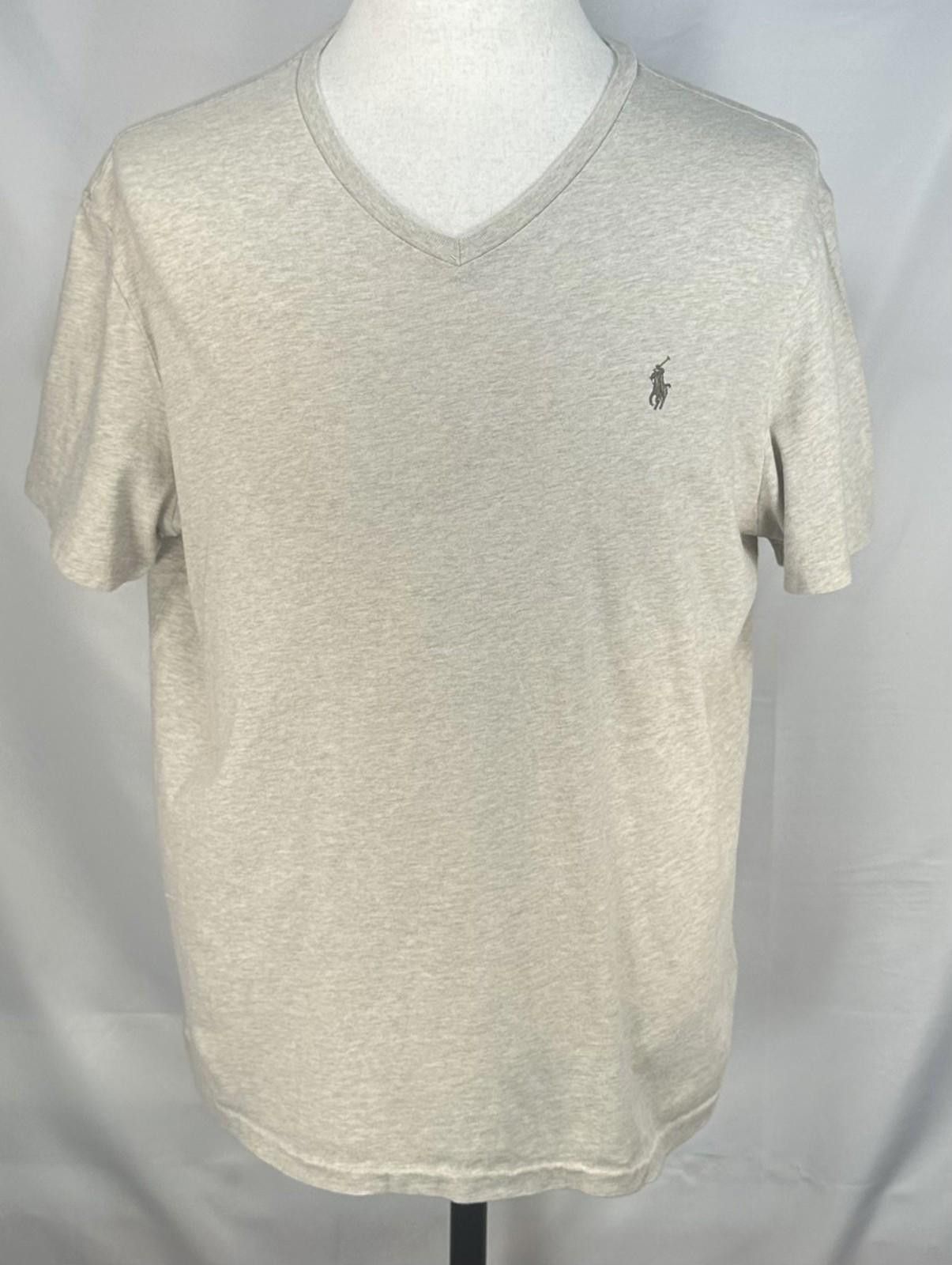 Polo Ralph Lauren Polo Ralph Lauren V-Neck Embroidered T-Shirt Brown Mens L Size US L / EU 52-54 / 3 - 1 Thumbnail