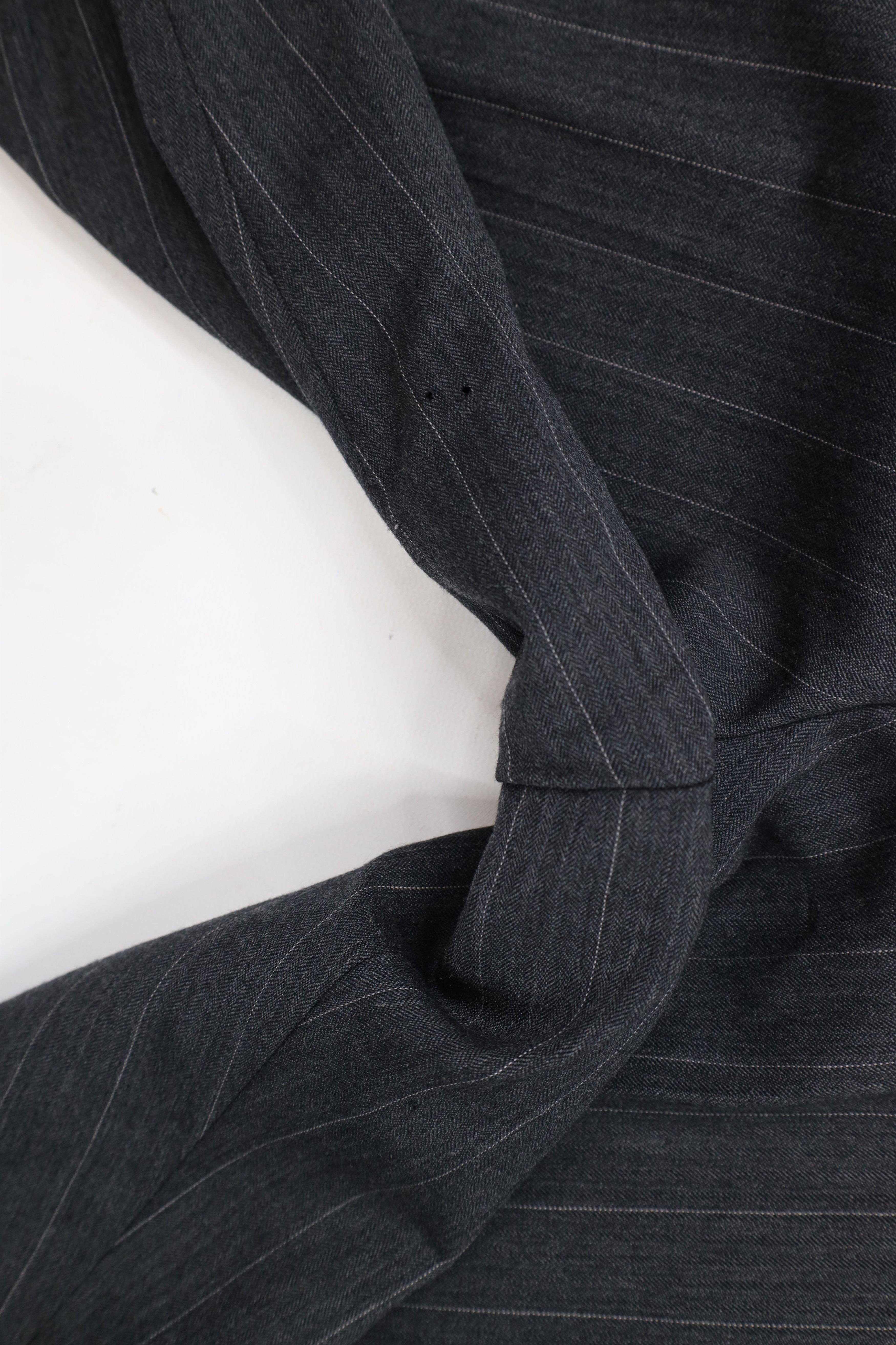 Vintage Vintage 90s Streetwear 2 Piece Striped Wool Suit Wedding Size 44R - 22 Thumbnail