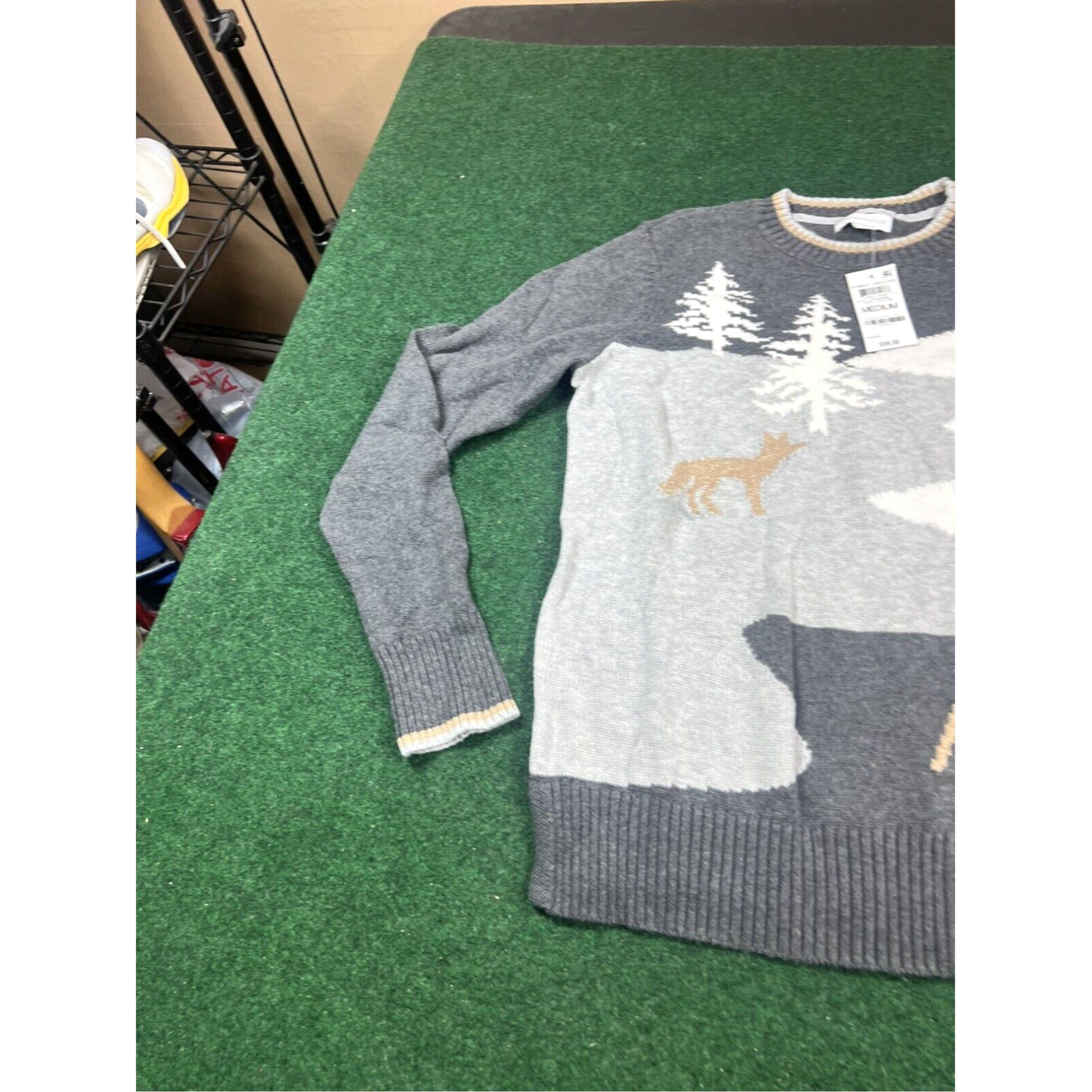 Charter Club Charter Club Whimsy Sweater Womens Size Medium Holiday Snow Reindeer New $59.50 Size M / US 6-8 / IT 42-44 - 2 Thumbnail
