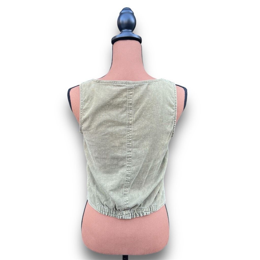 Other Vanilla Star, Sleeveless Button up Front Tie Acid Wash Crop top Juniors’ Medium Size M / US 6-8 / IT 42-44 - 4 Thumbnail